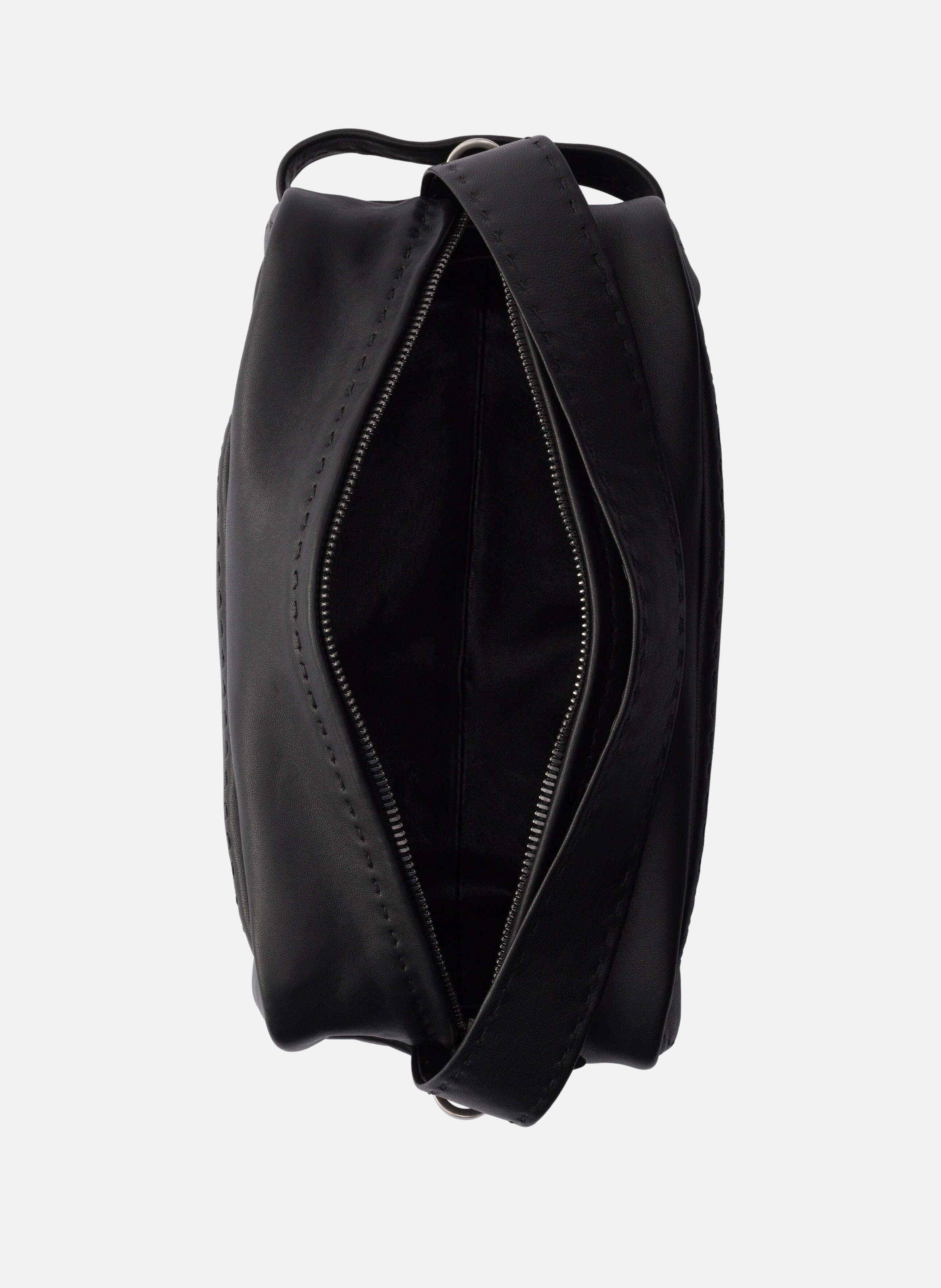 Sac à bandoulière en cuir nappa PRADA Noir