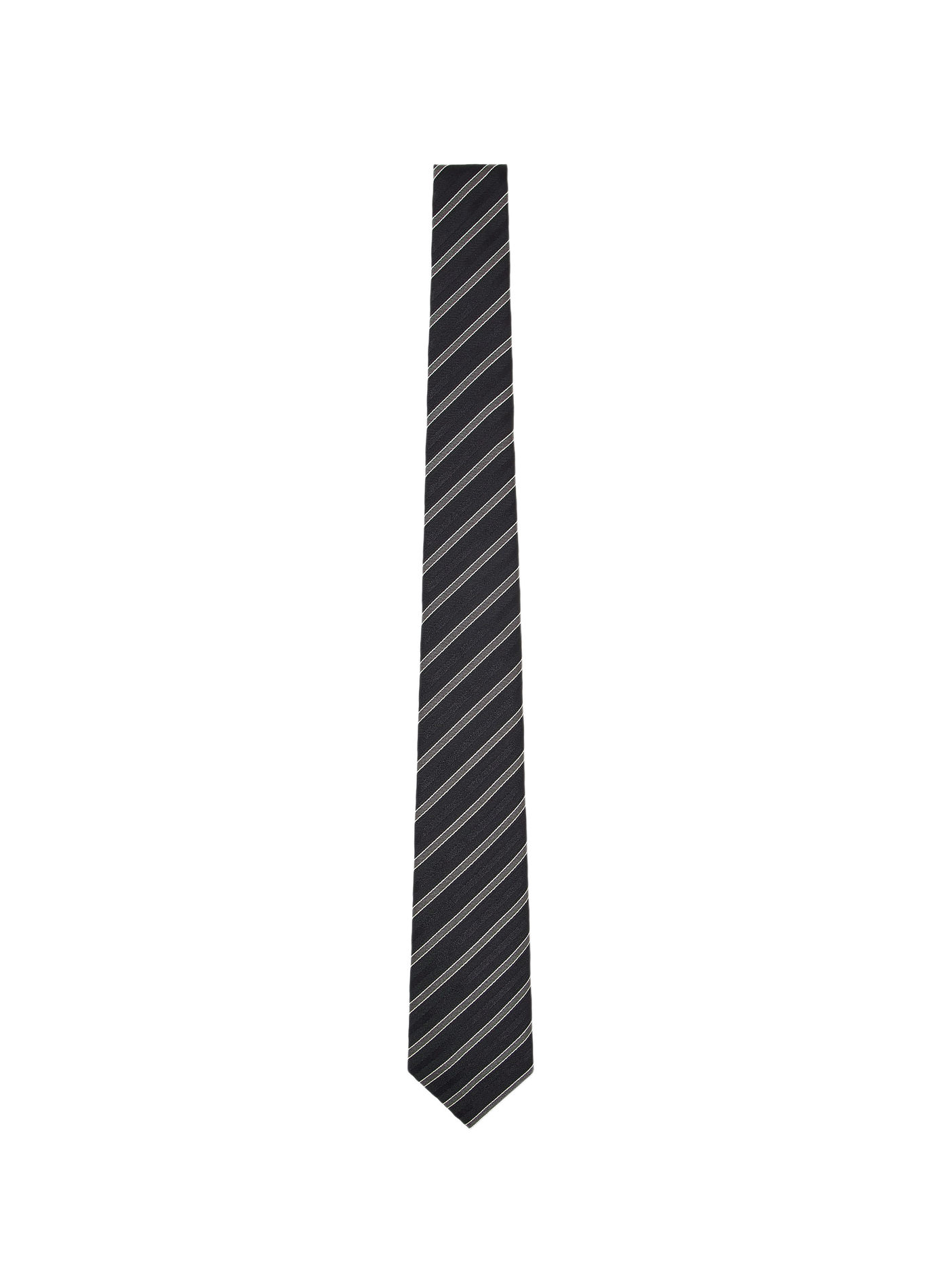 Striped silk tie EMPORIO ARMANI Black