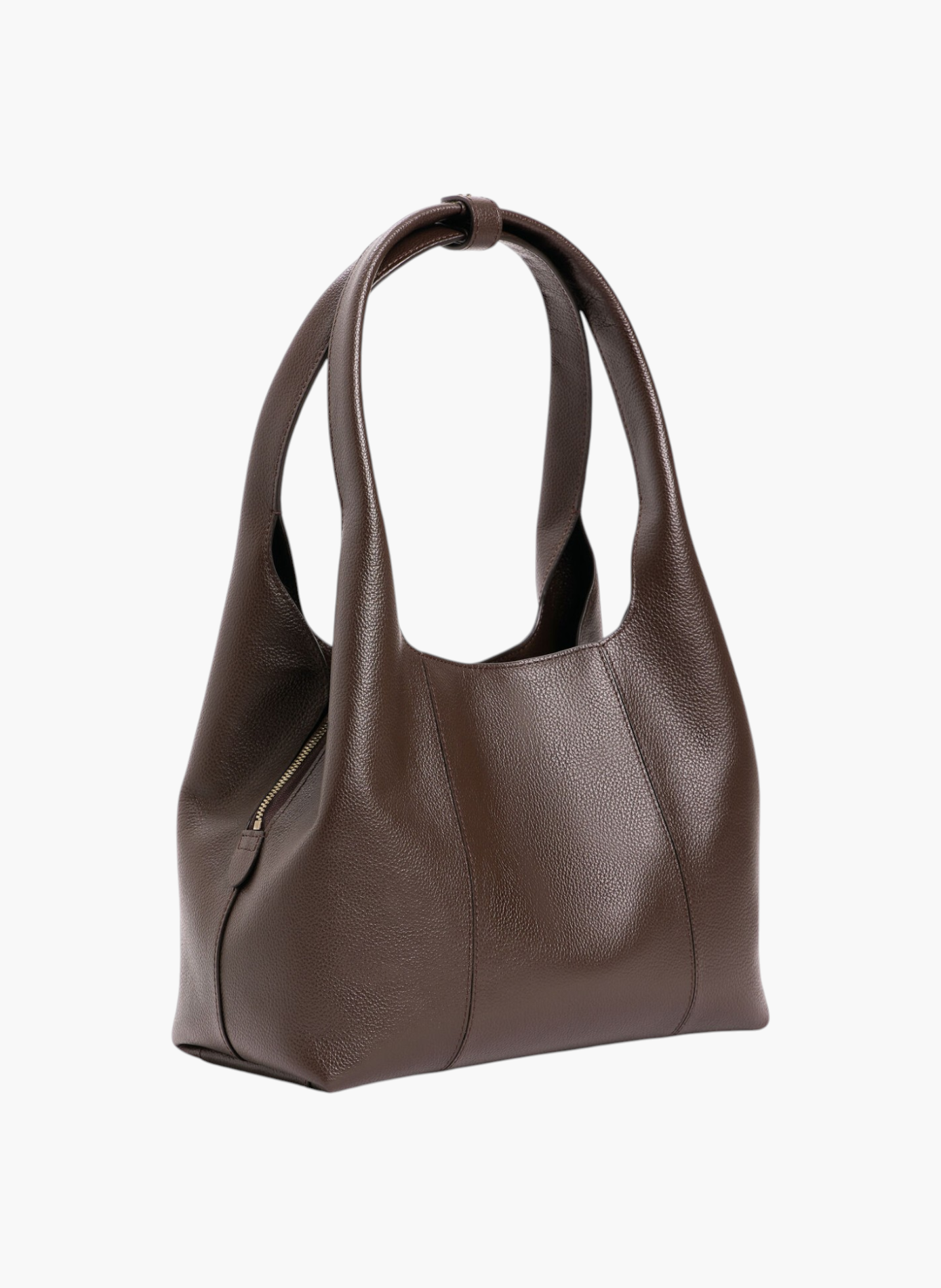 Sac porté épaule moyen modèle juliette en cuir grainé LE TANNEUR Marron