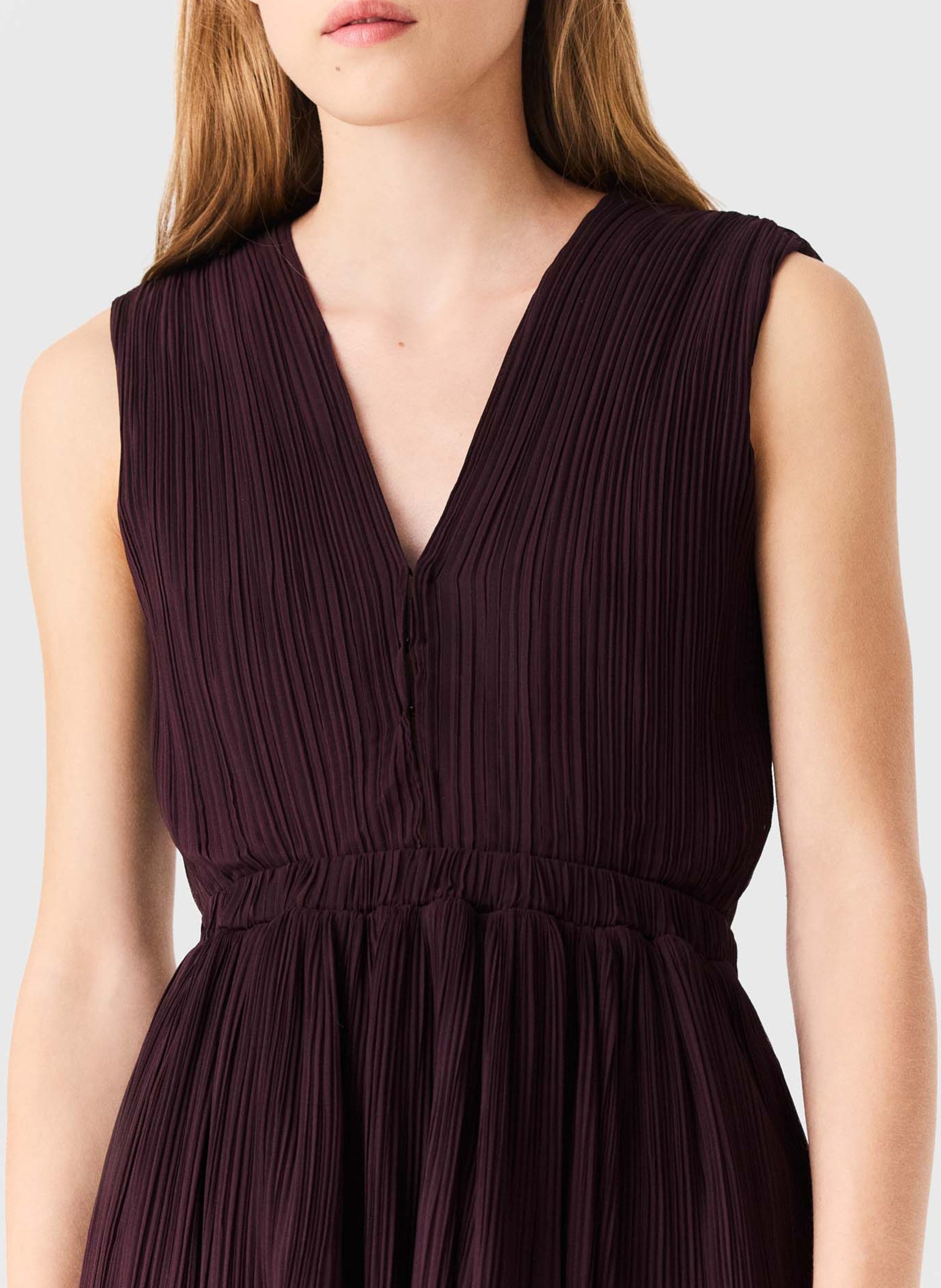 Robe courte côtelée MAJE Violet
