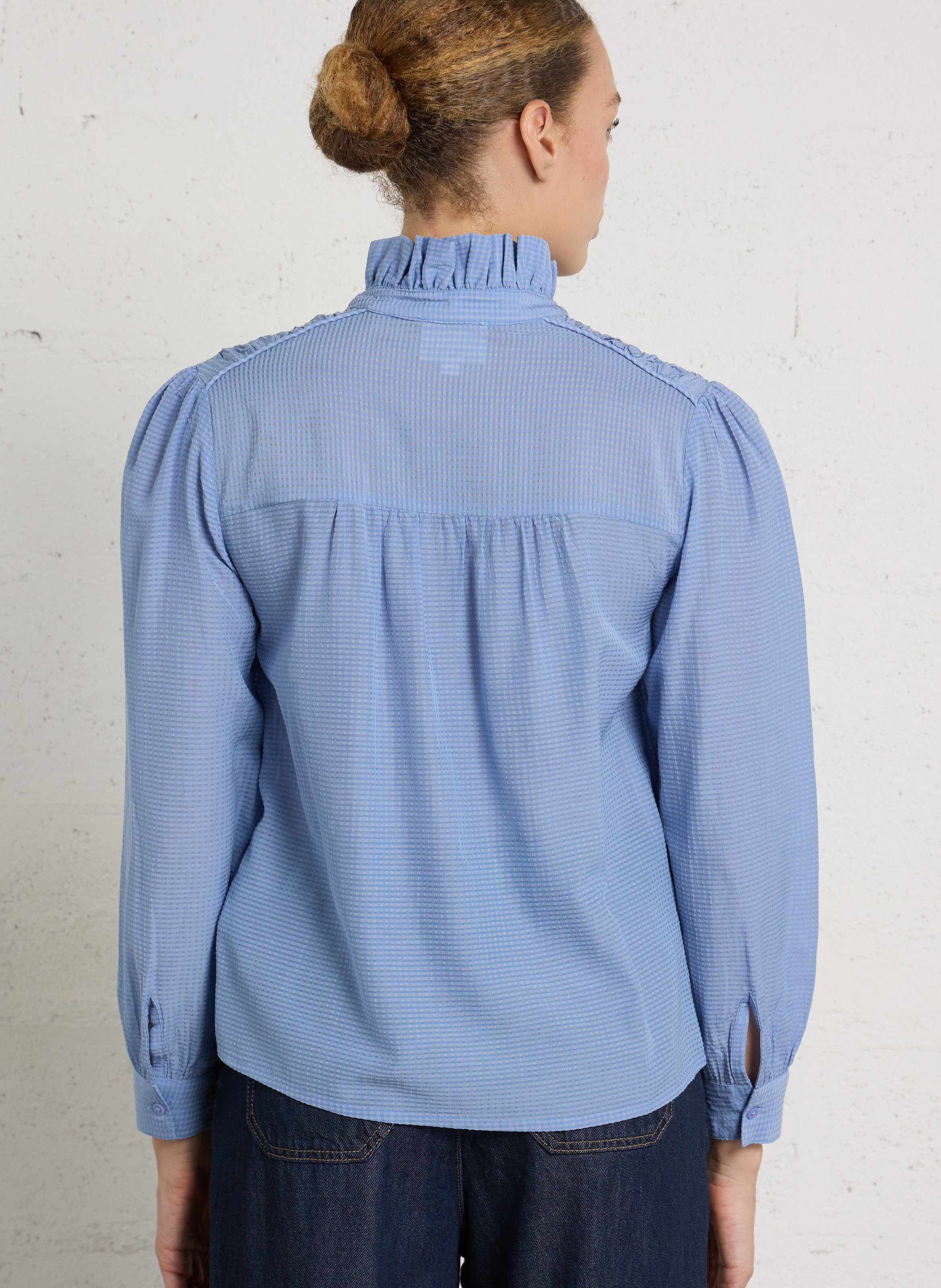 Chemise ample col victorien mona MAISON 123 Violet