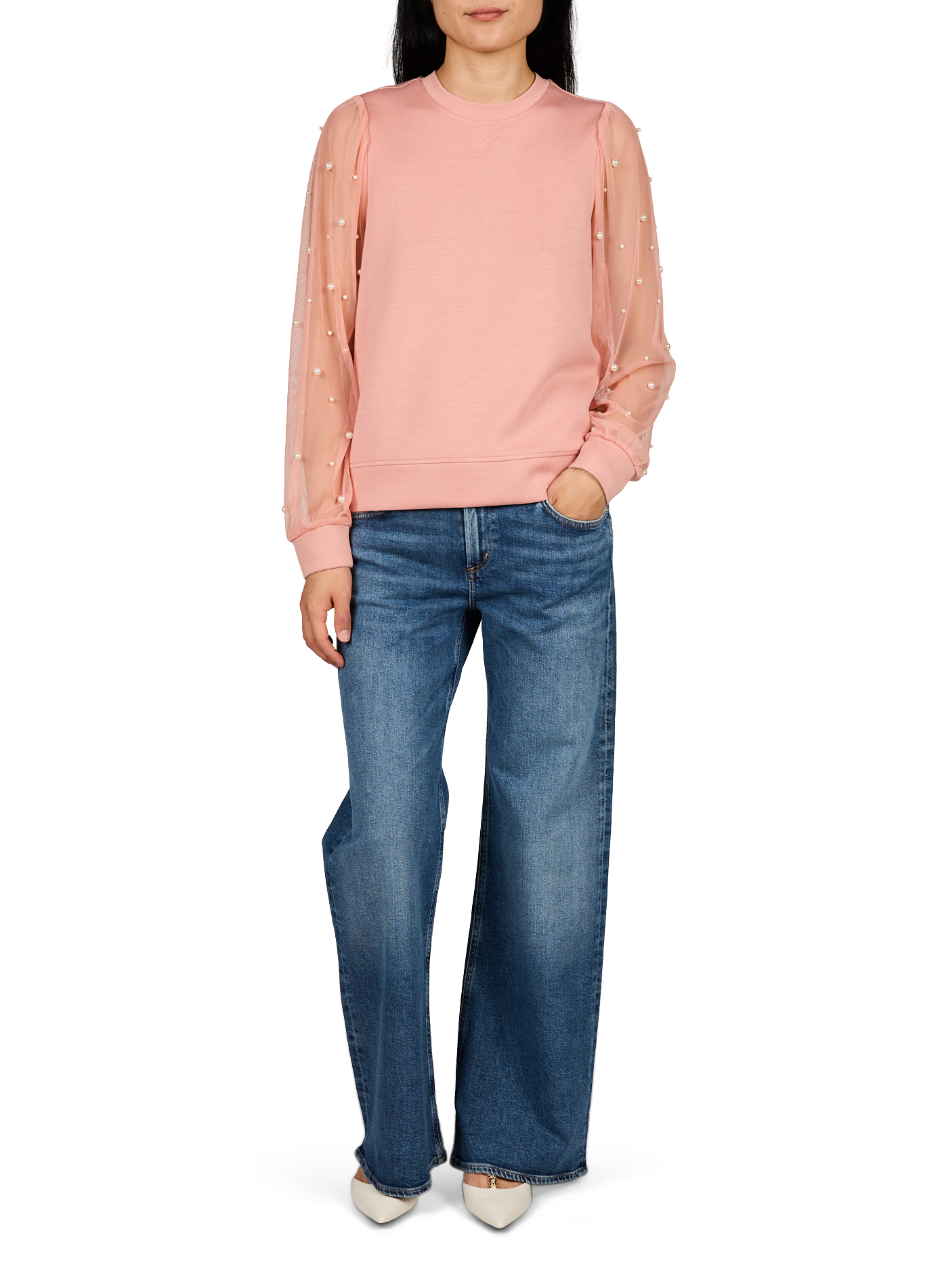 Rundhalsausschnitt-Sweatshirt KARL LAGERFELD Rosa