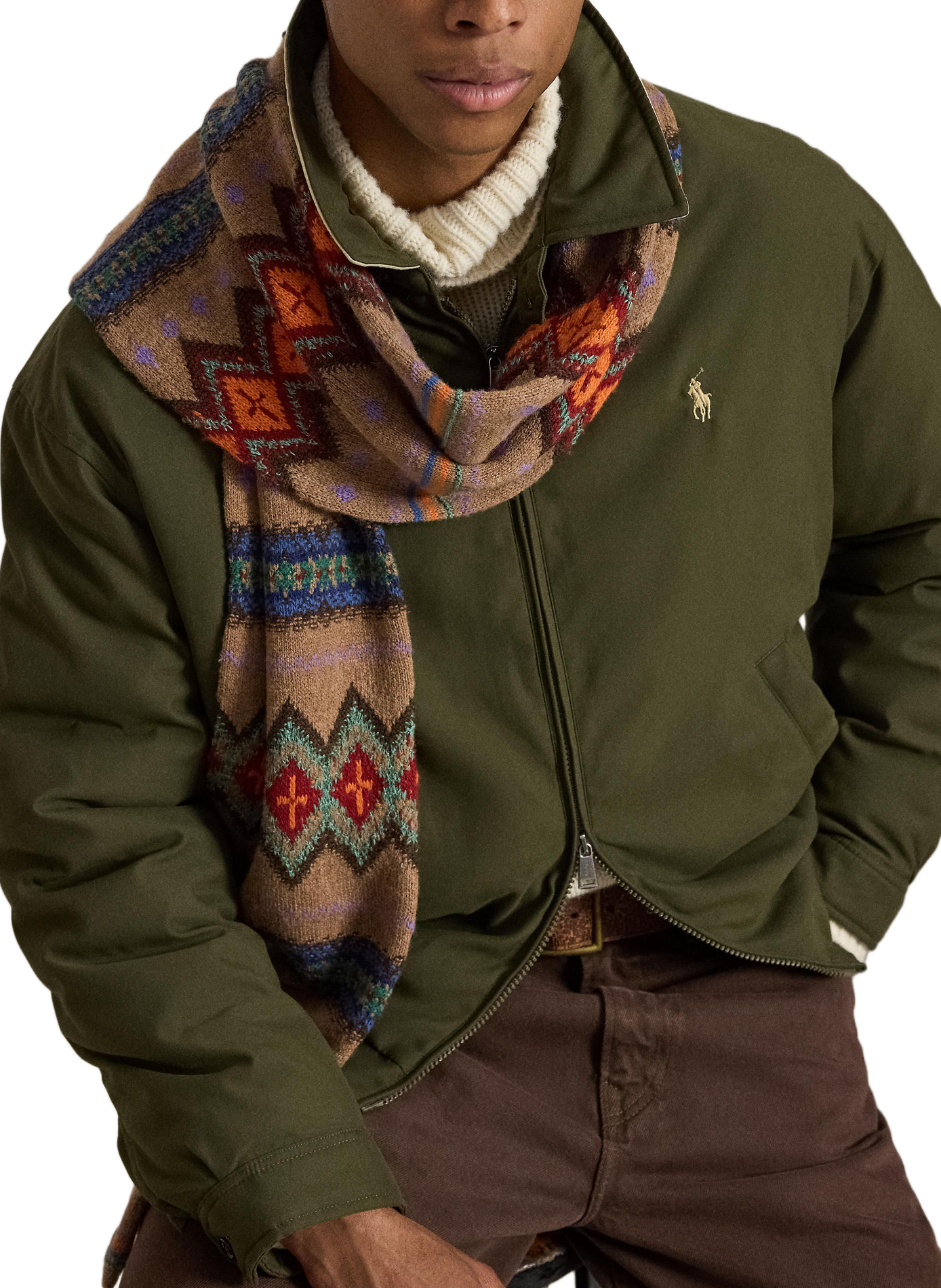 Straight jacket with notched lapels POLO RALPH LAUREN Green