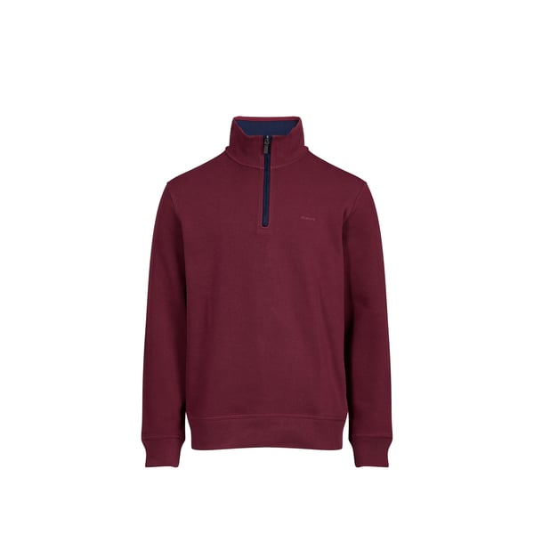 Sweatshirt droit à col montant zippé en coton Sweatshirt droit à col montant zippé en coton