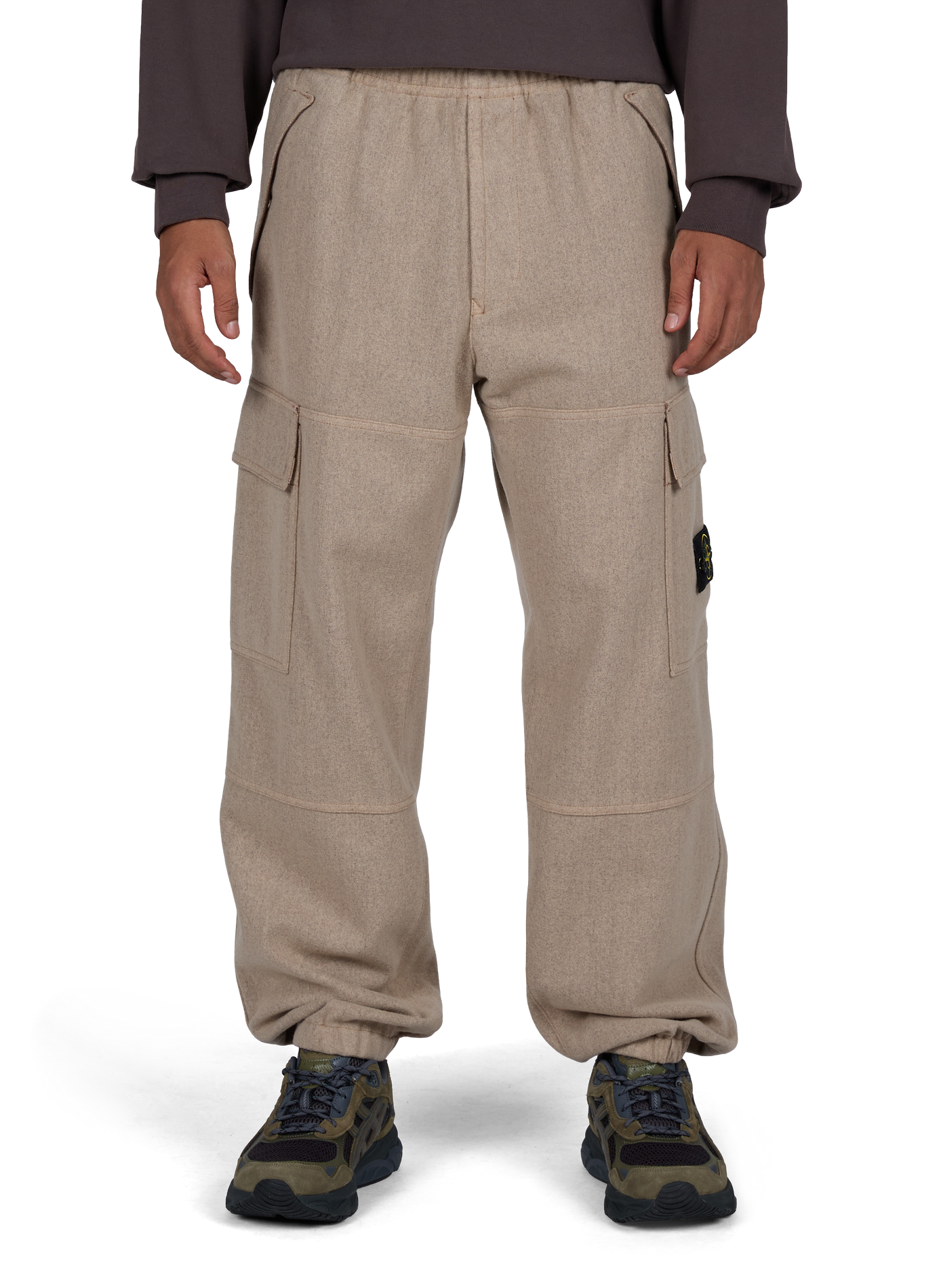 Hose mit elastischem Bund aus Wollmischung STONE ISLAND Beige