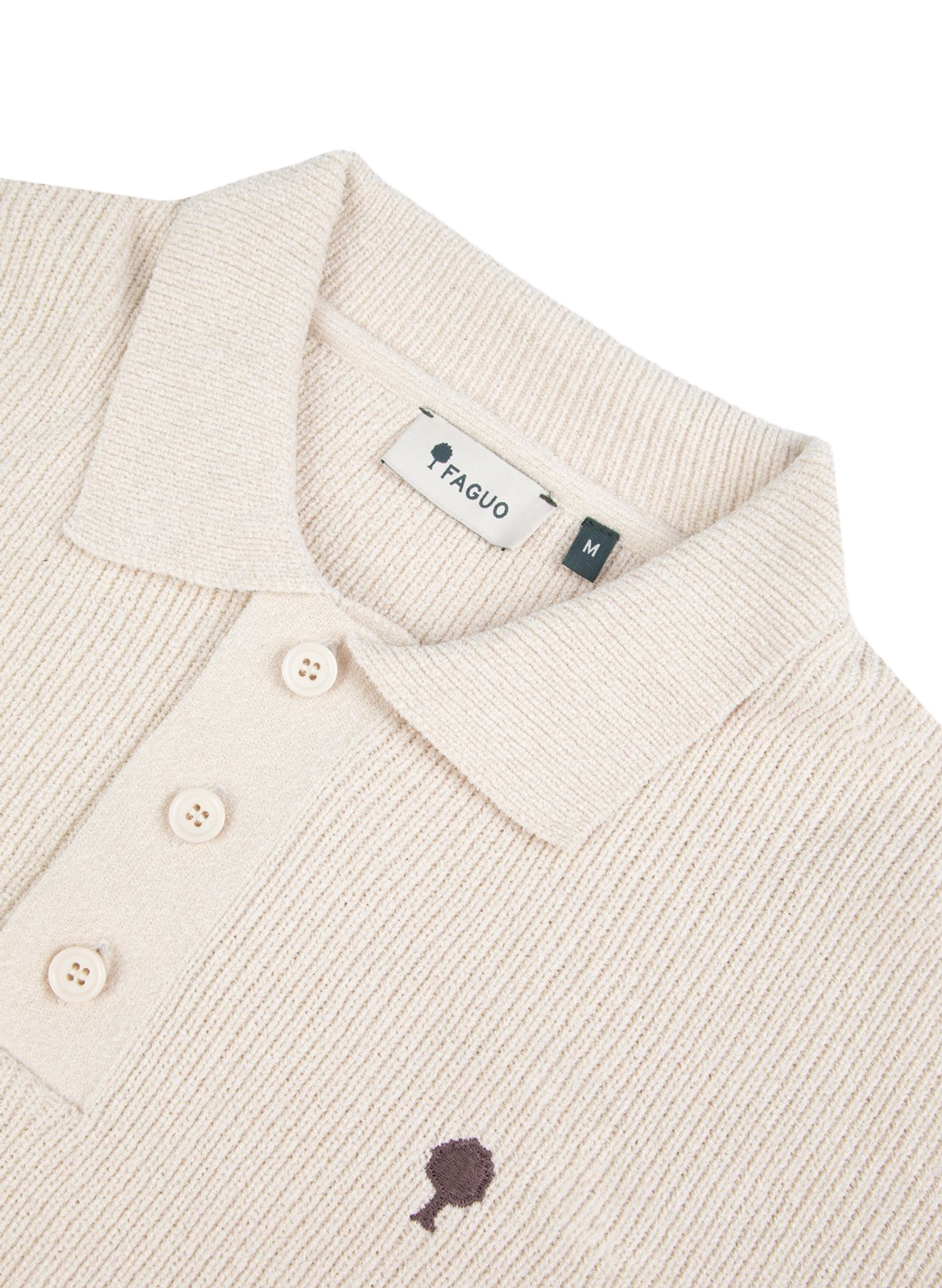 Straight-fit polo-neck jumper FAGUO Beige
