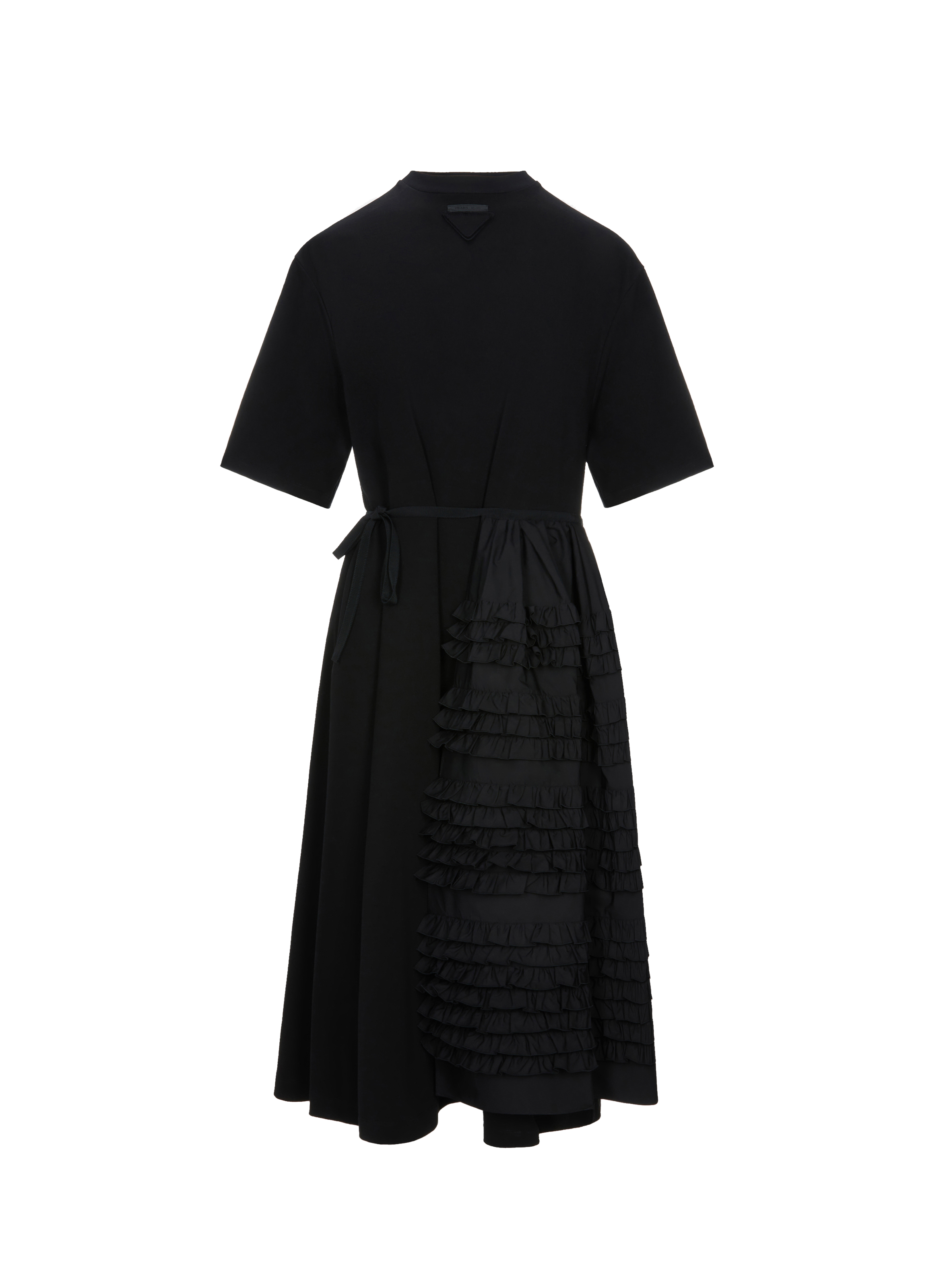 Robe t-shirt à volants en coton