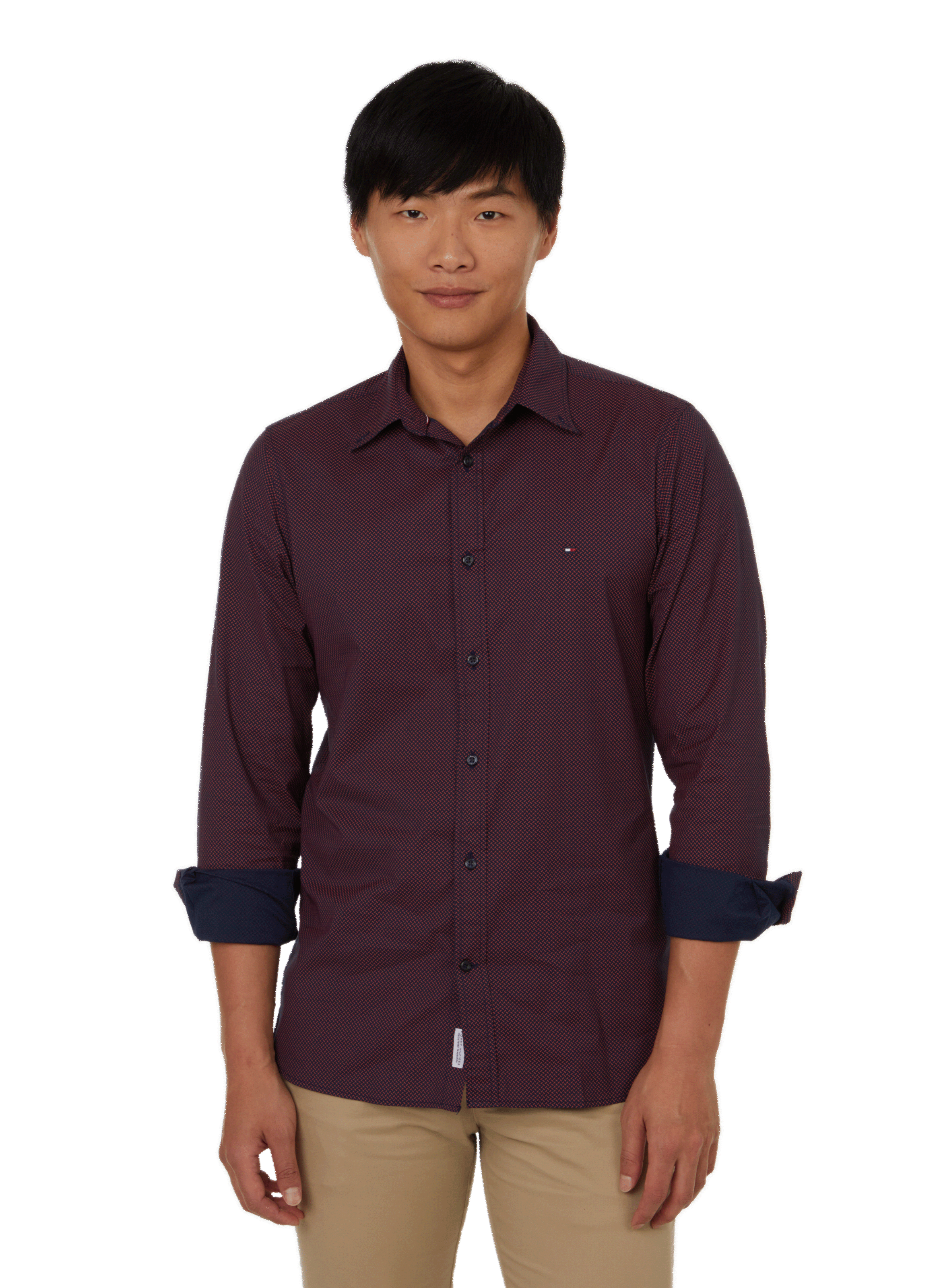 Chemise à motif en coton