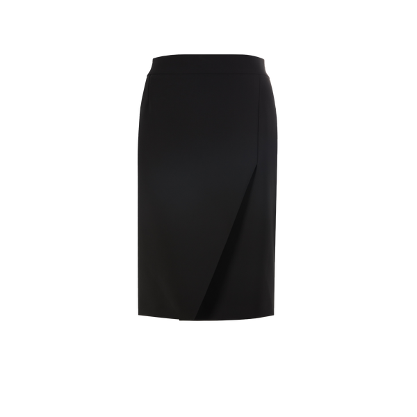 Shop Moschino Midi Skirt With Slit In Black