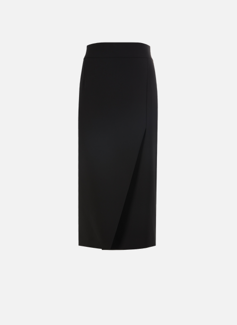 Midi skirt with slit BlackMOSCHINO 