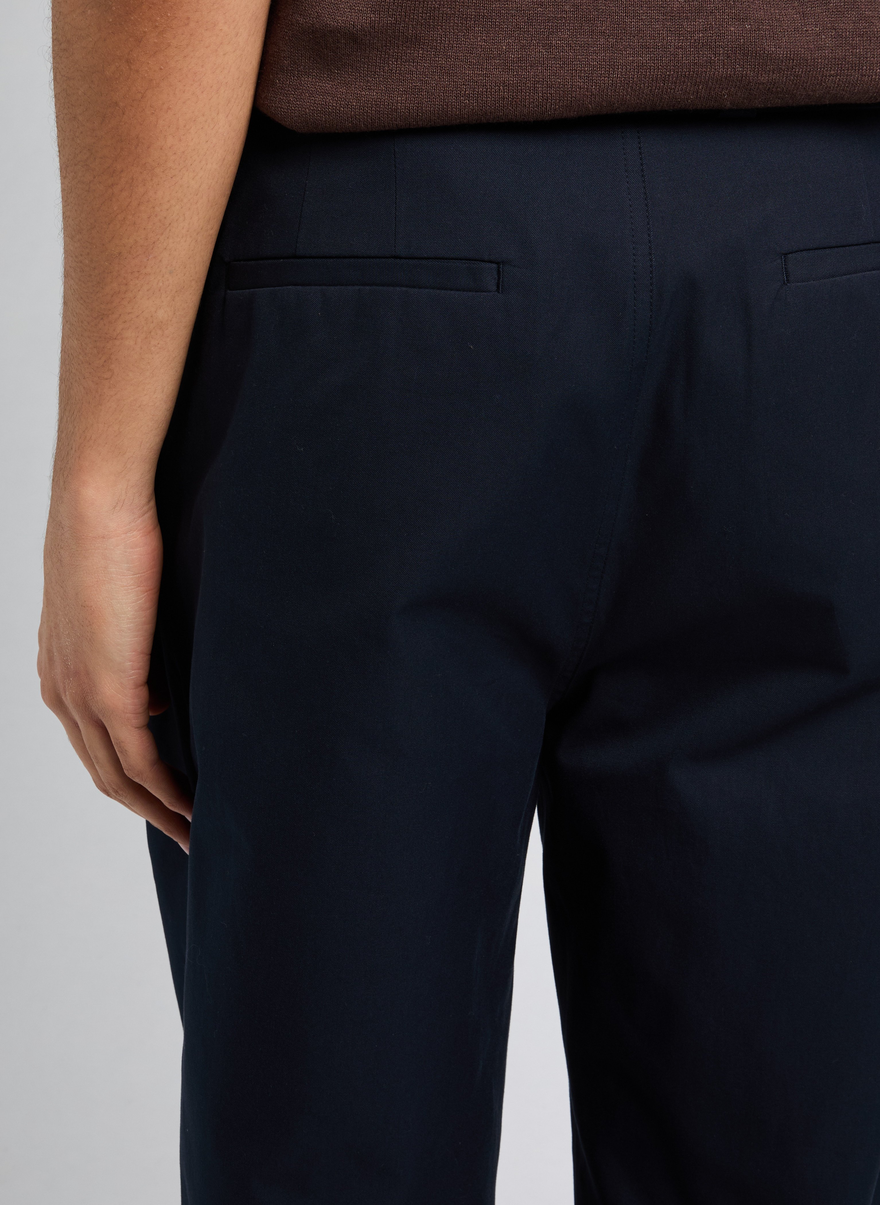 Pantalon Fino coupe large en coton SAISON 1865 Bleu
