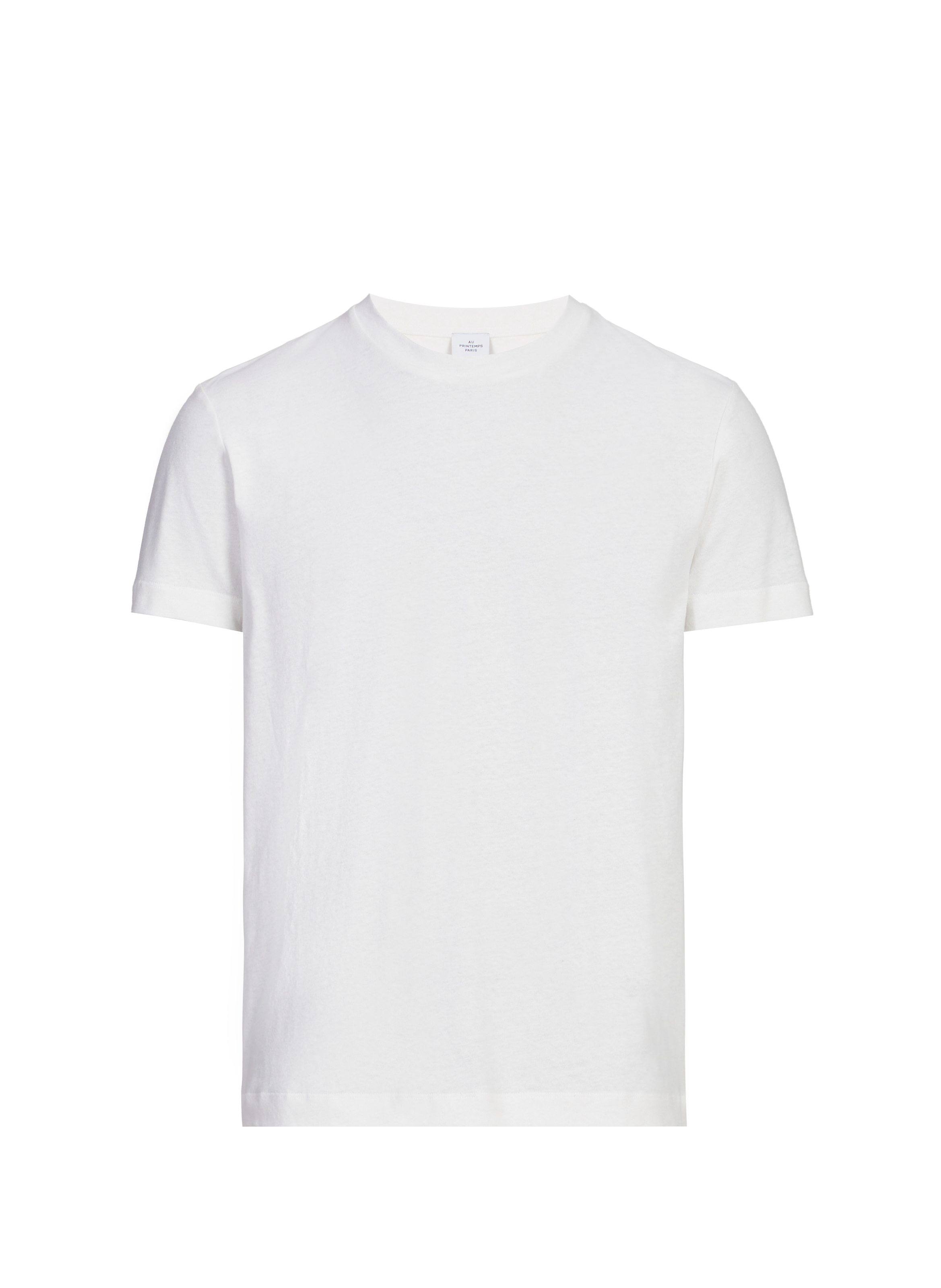 T-shirt en coton et lin AU PRINTEMPS PARIS Blanc