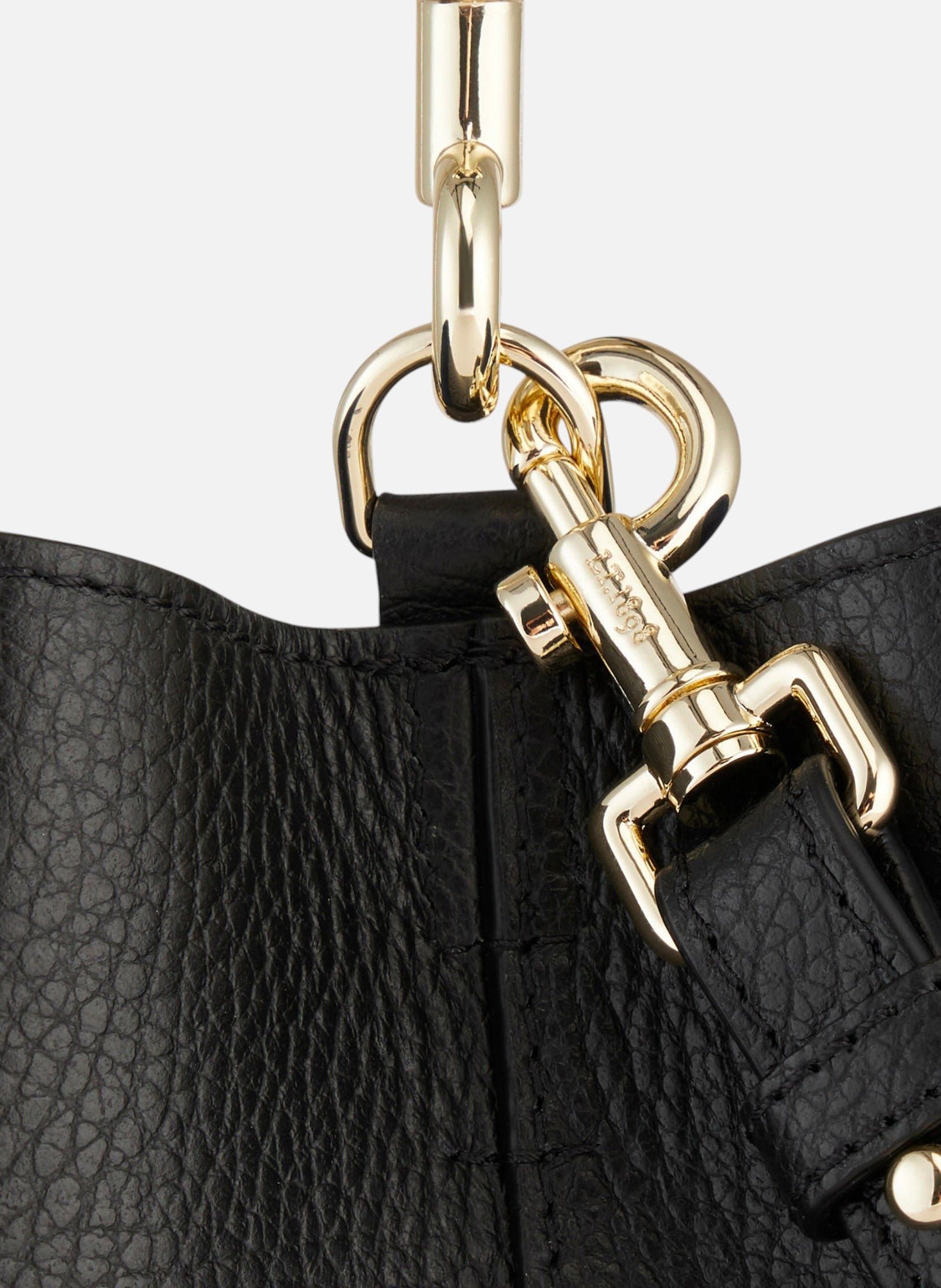 Sac seau louise en cuir grainé LE TANNEUR Noir