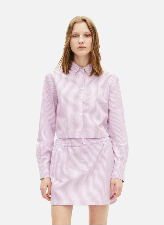 Jupe courte ajustée à rayures Rose by THE KOOPLES THE KOOPLES Jupe courte ajustée à rayures Rose