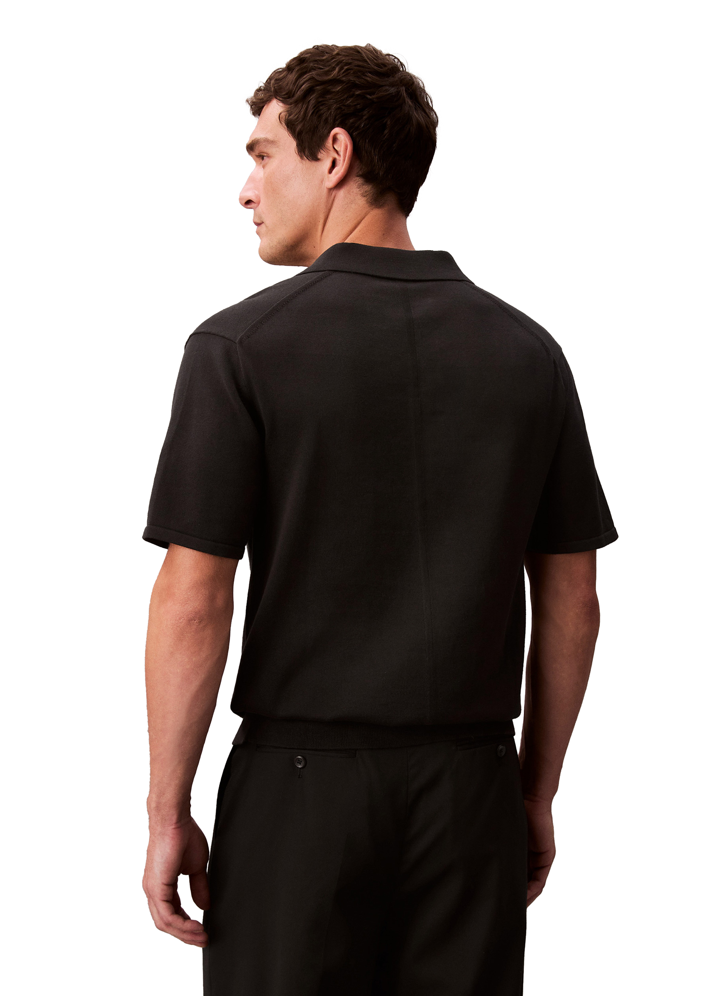 Polo en coton pima CALVIN KLEIN Noir