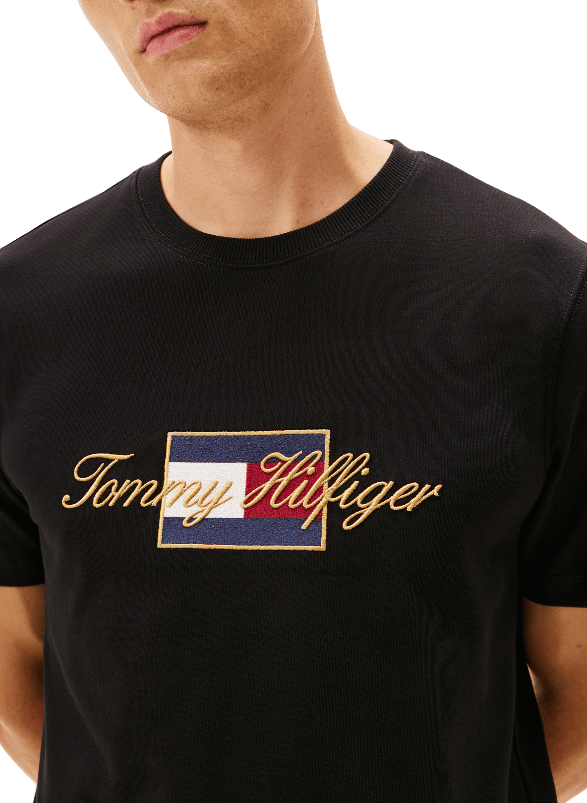 Cotton Logo T-shirt TOMMY HILFIGER Black