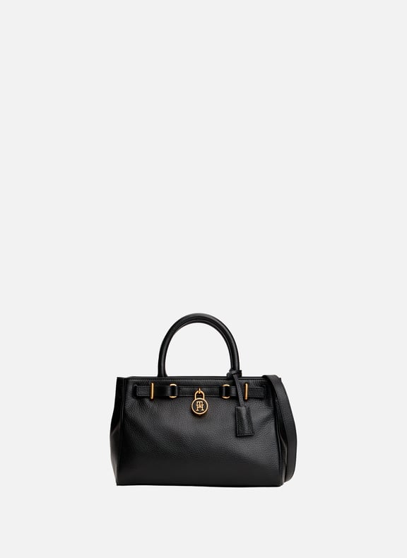 Icon leather handbag Black by TOMMY HILFIGER TOMMY HILFIGER Icon leather handbag Black
