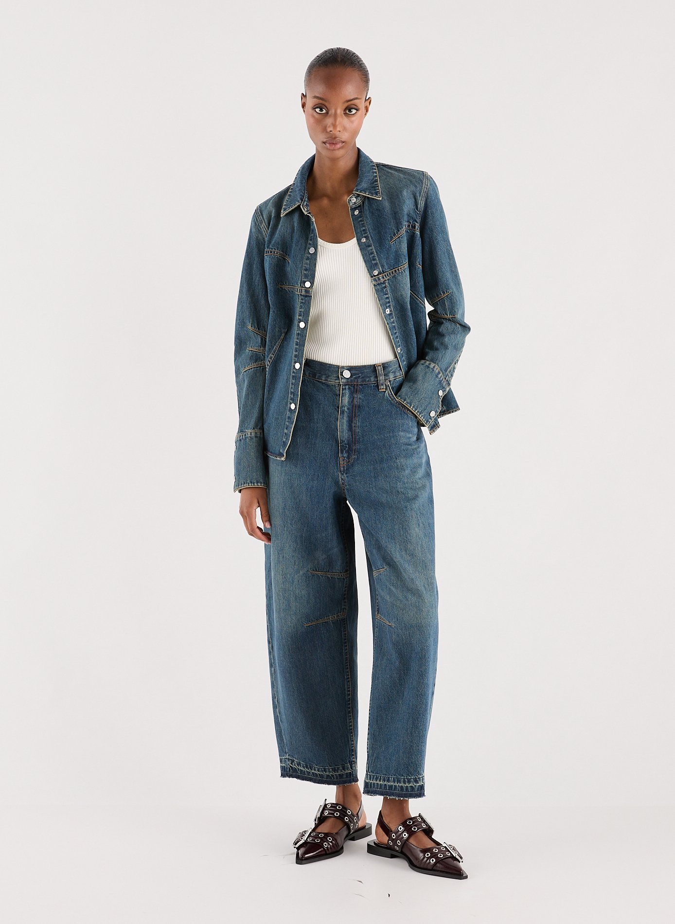 Cotton Cocoon Balloon Jeans HELMUT LANG Blue