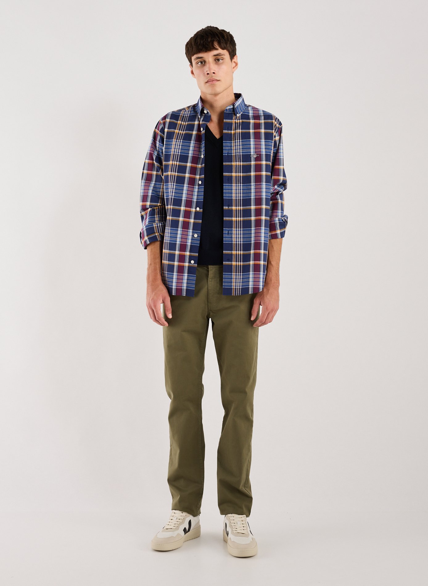 Check cotton Shirt GANT Blue