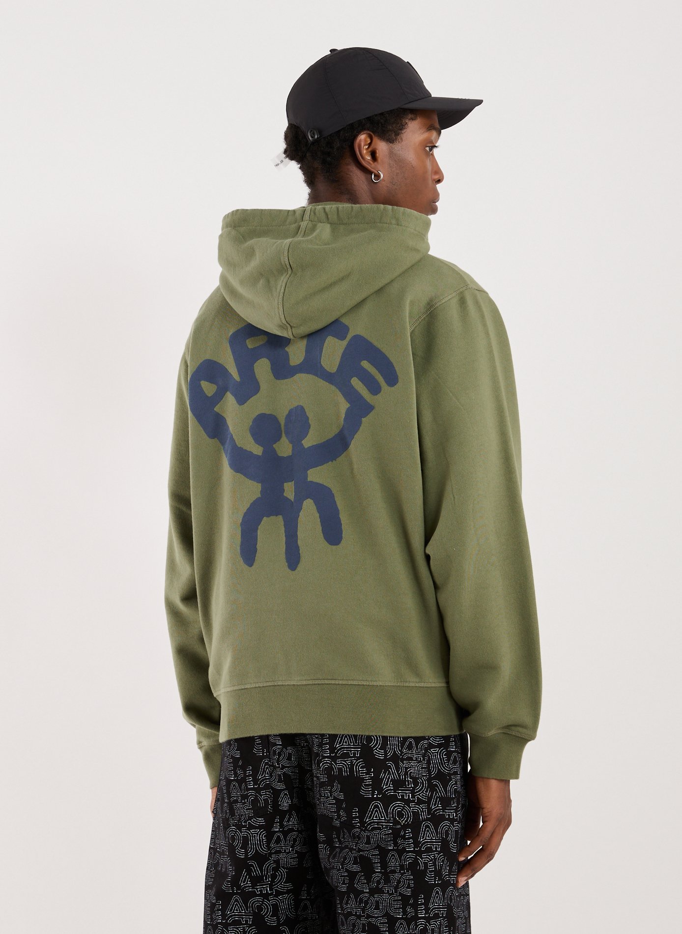 Sweat à capuche en coton ARTE ANTWERP Kaki