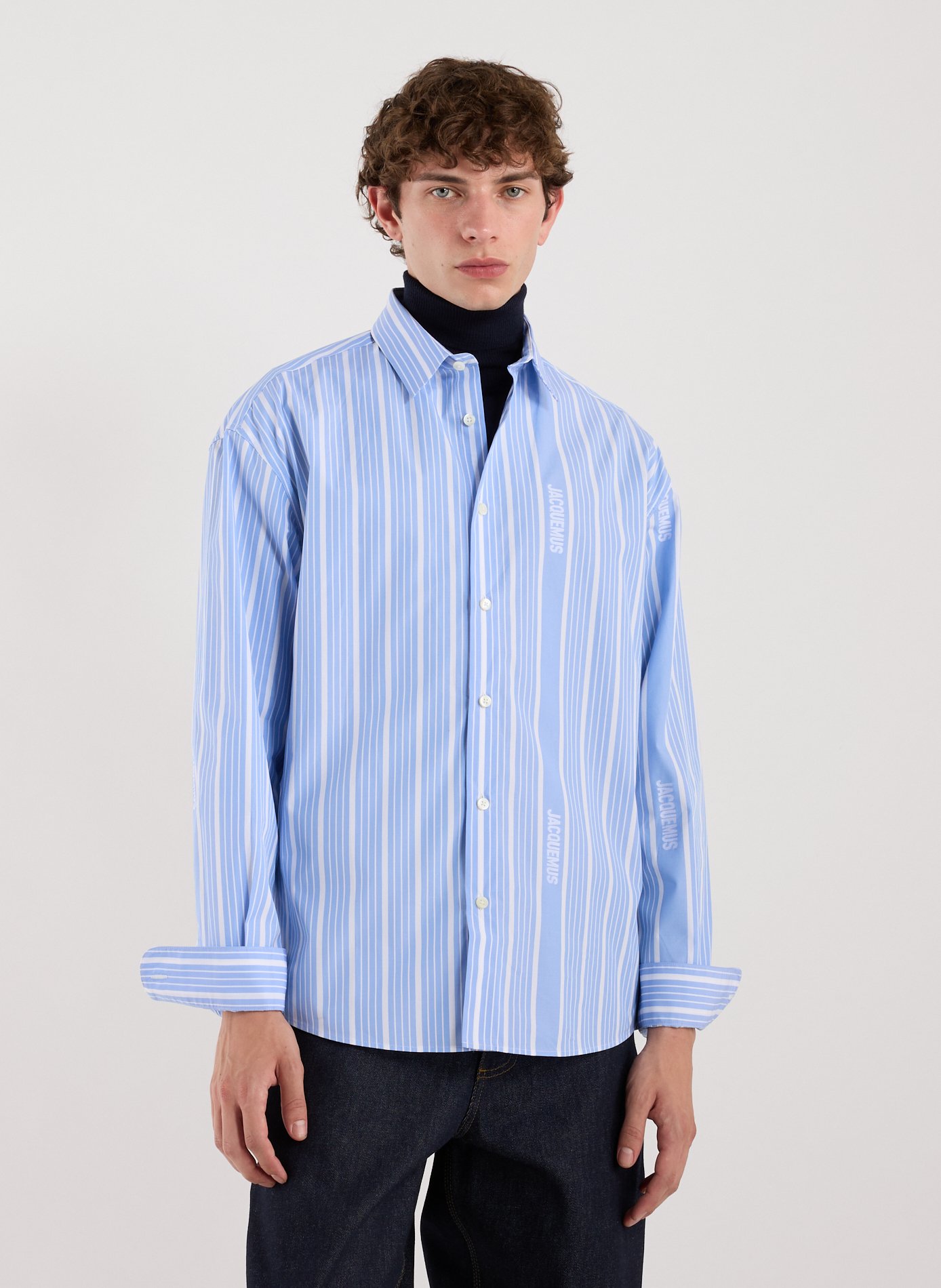 JACQUEMUS Chemise à rayures Bleu