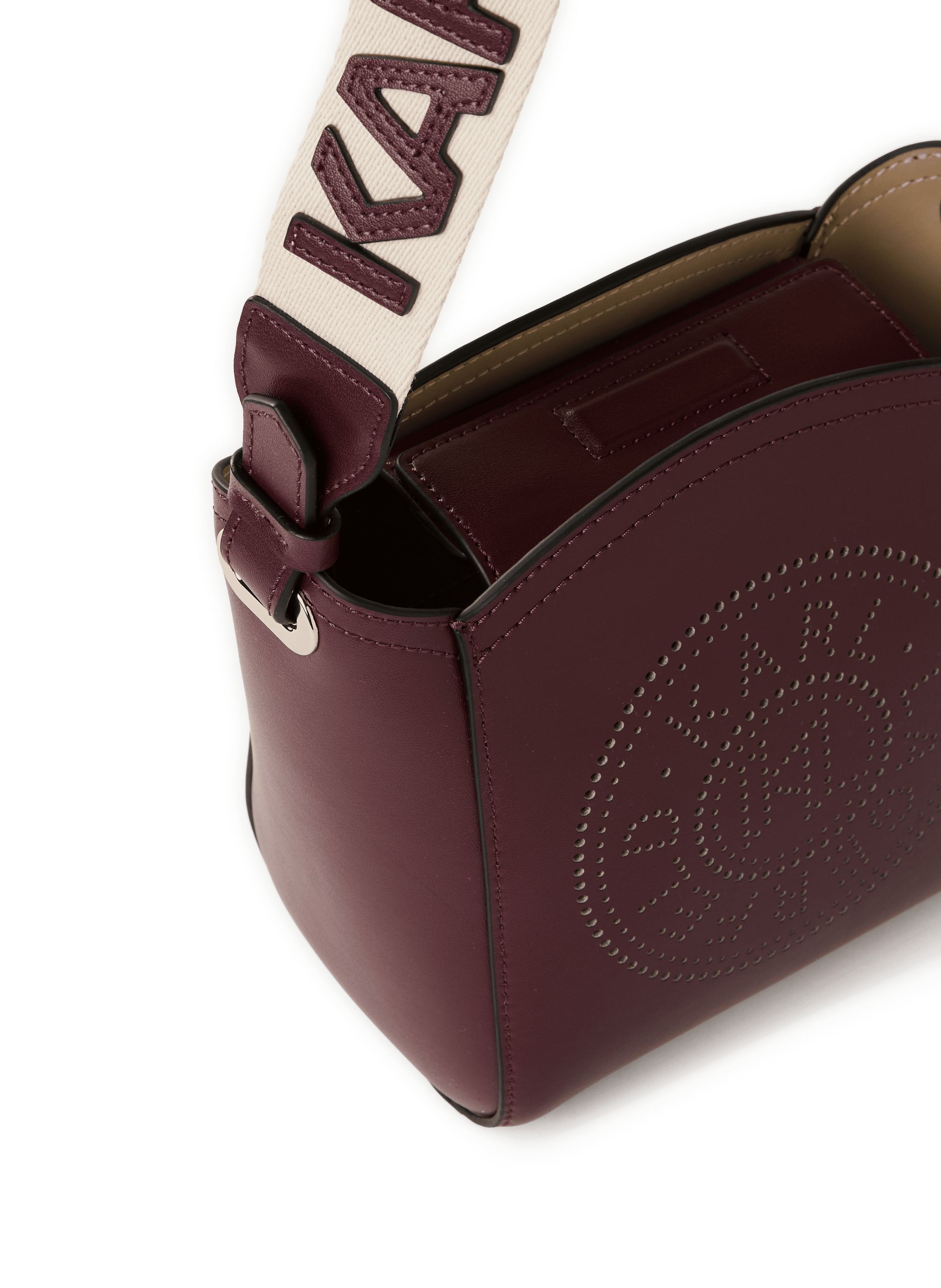 Petit sac bandoulière seau en cuir KARL LAGERFELD Rouge