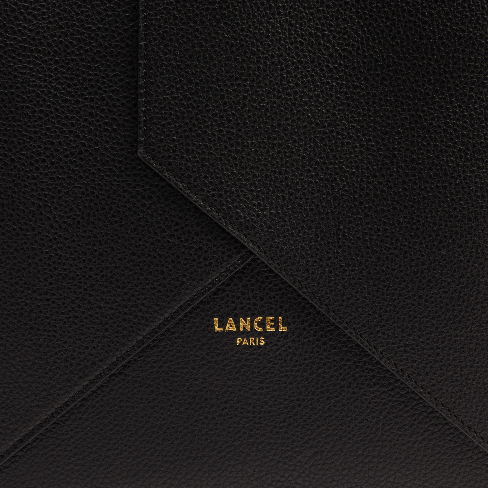 Sac à dos zippé 14' enveloppe de lancel en cuir LANCEL Noir