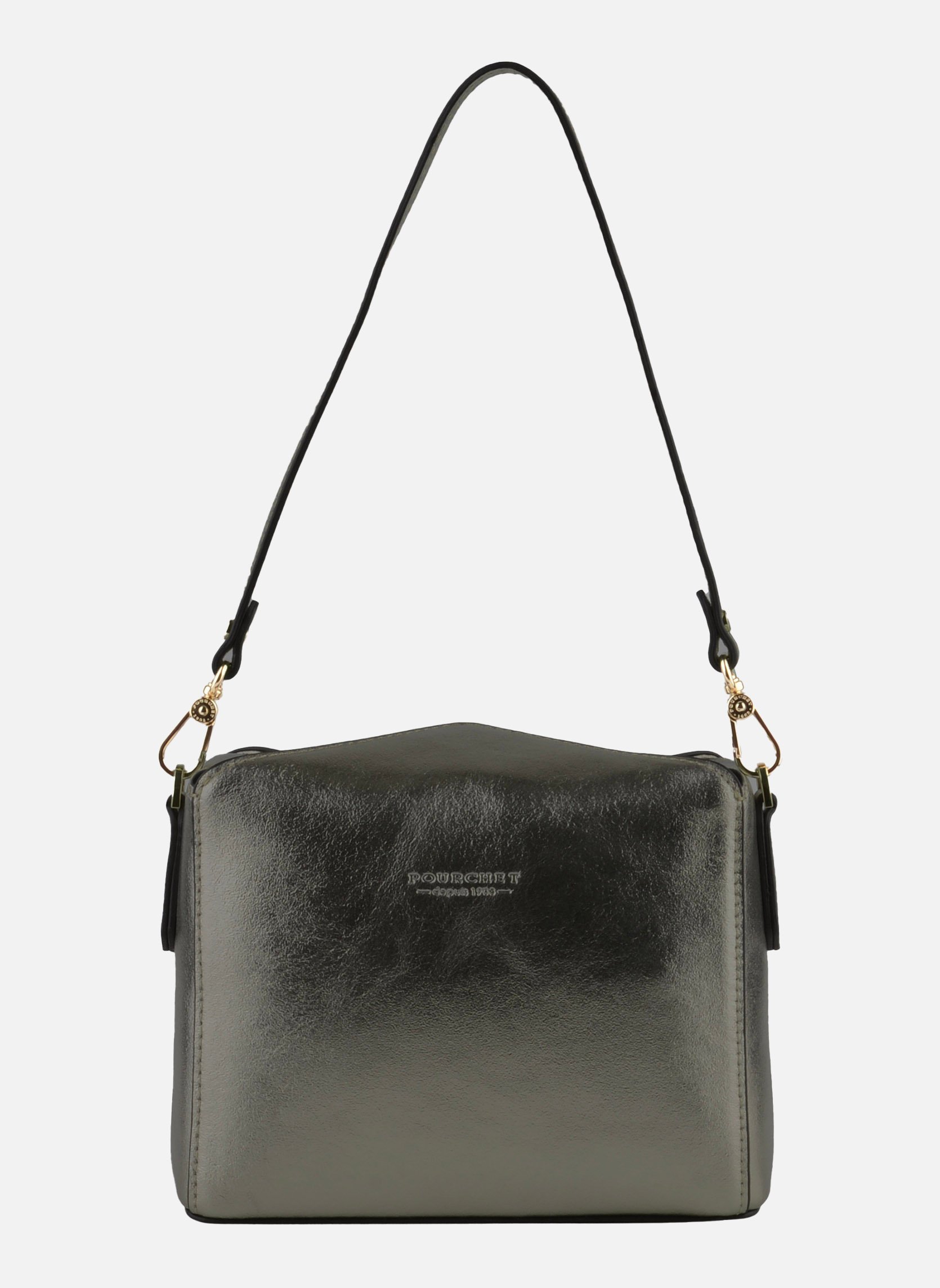 Cassetta vernis - sac porté épaule POURCHET Gris