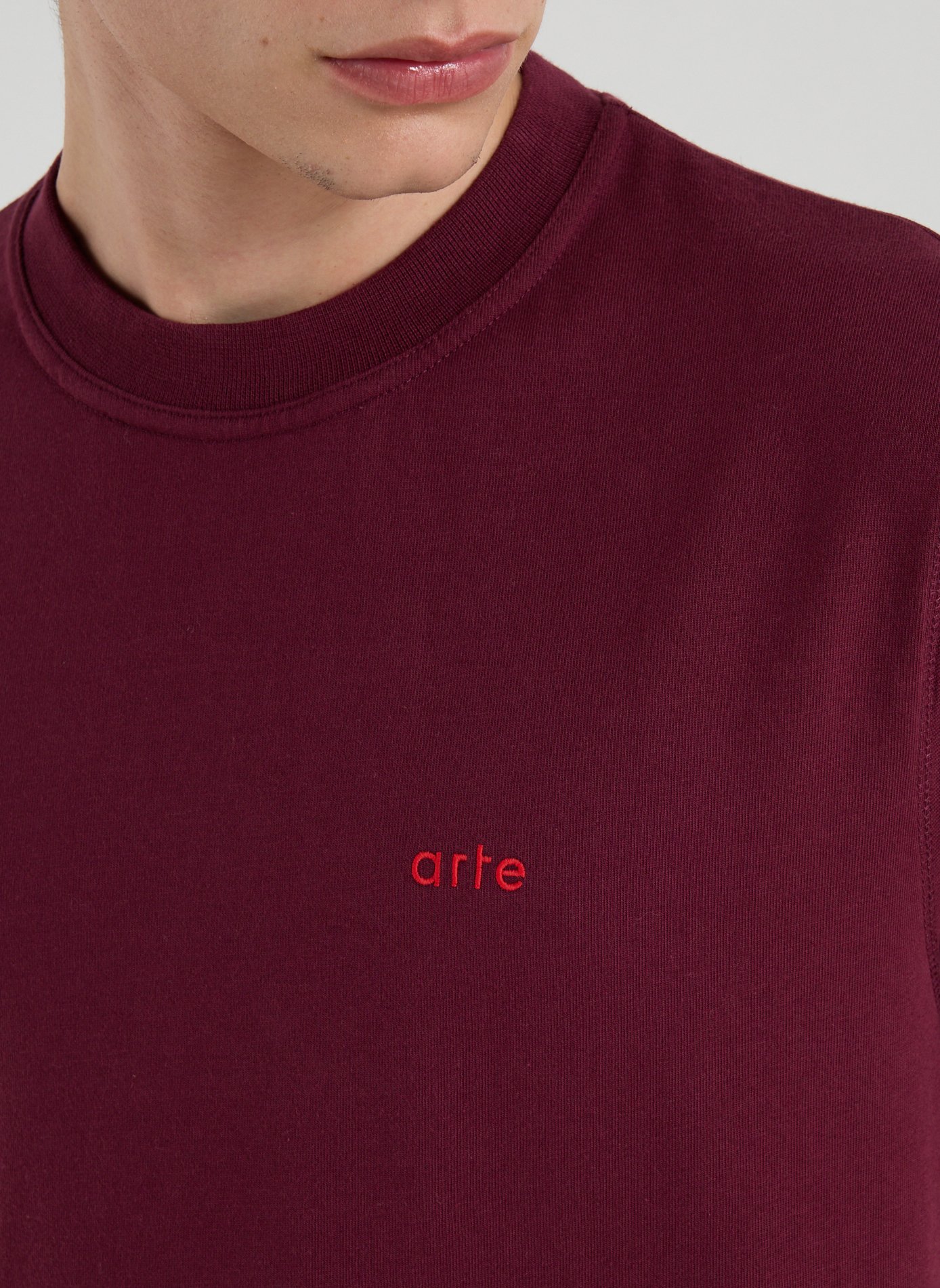 T-shirt col rond en coton ARTE ANTWERP Rouge