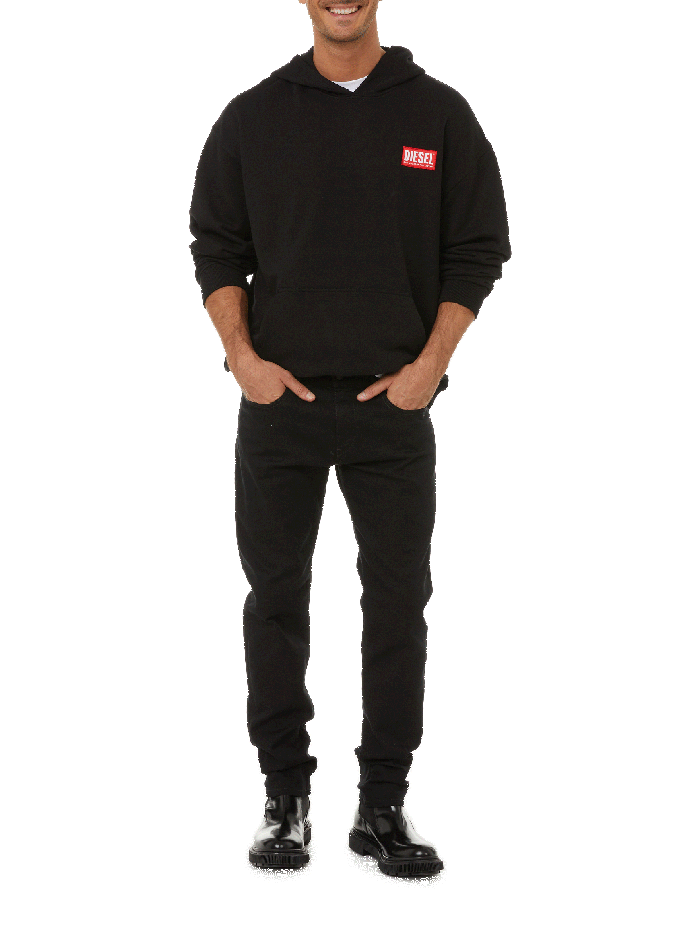 Hoodie en coton  DIESEL Noir