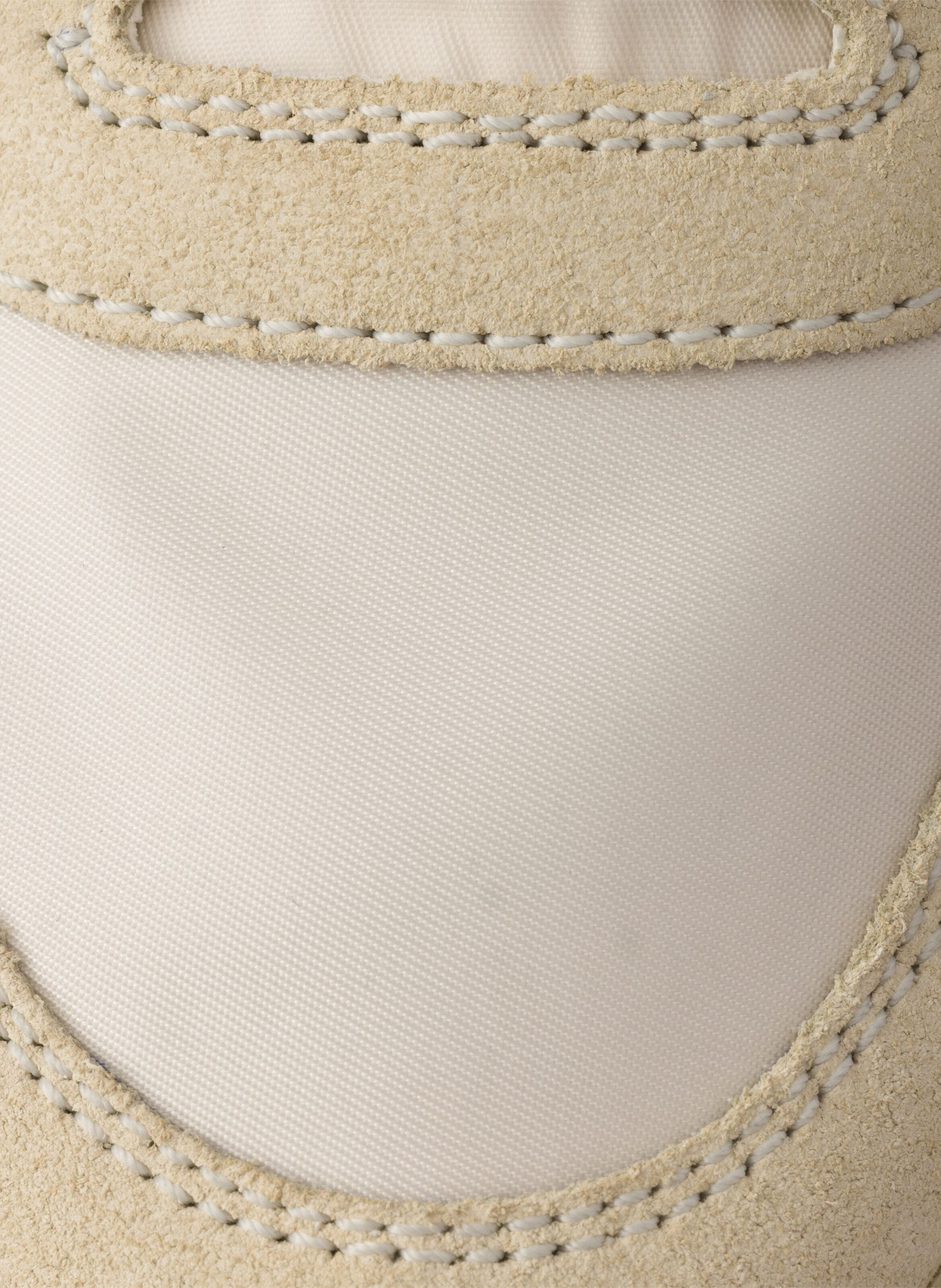 Baskets downtown bold en re-nylon et en daim PRADA Beige