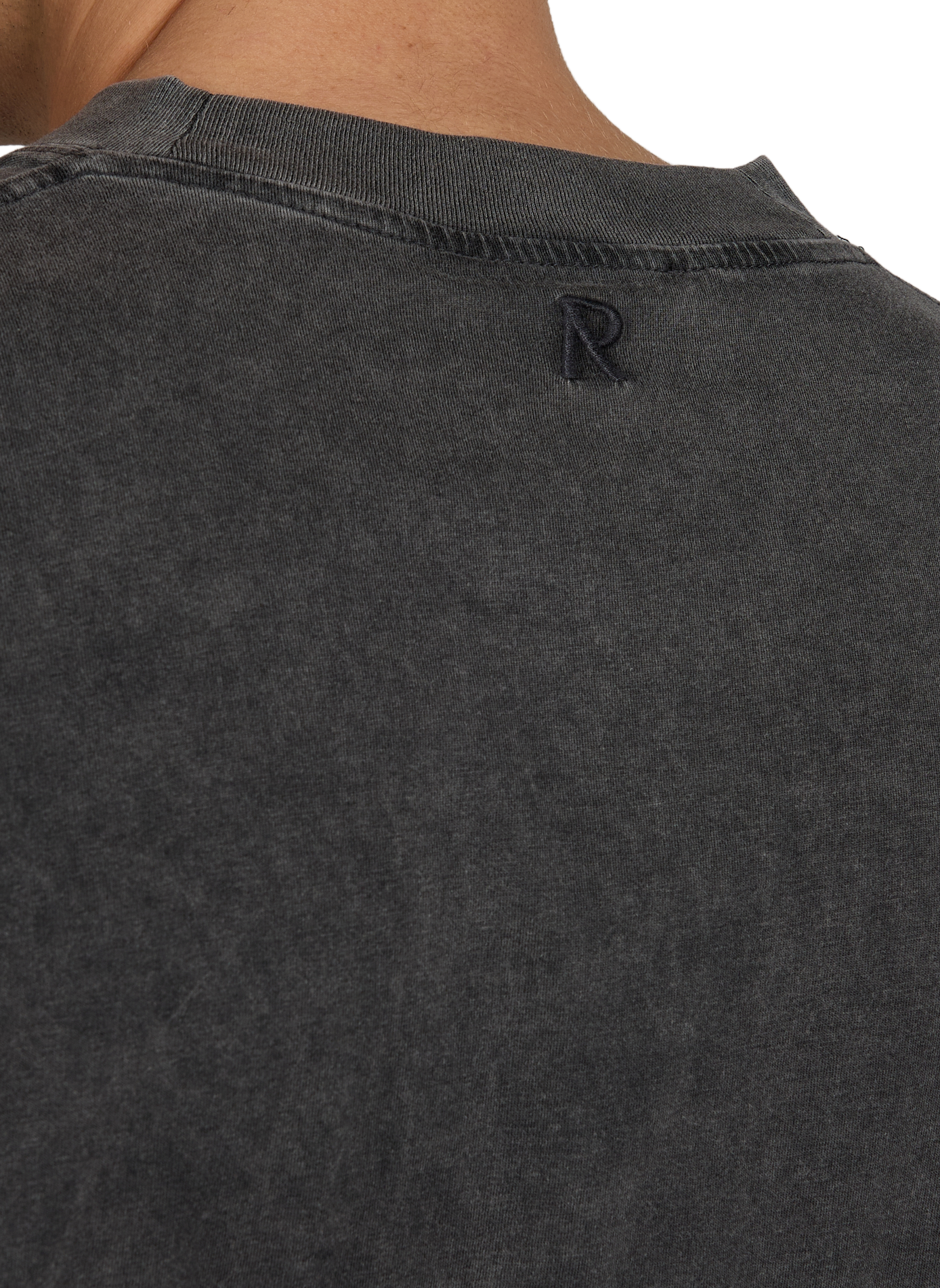 Oversized round neck cotton t-shirt REPRESENT Grey