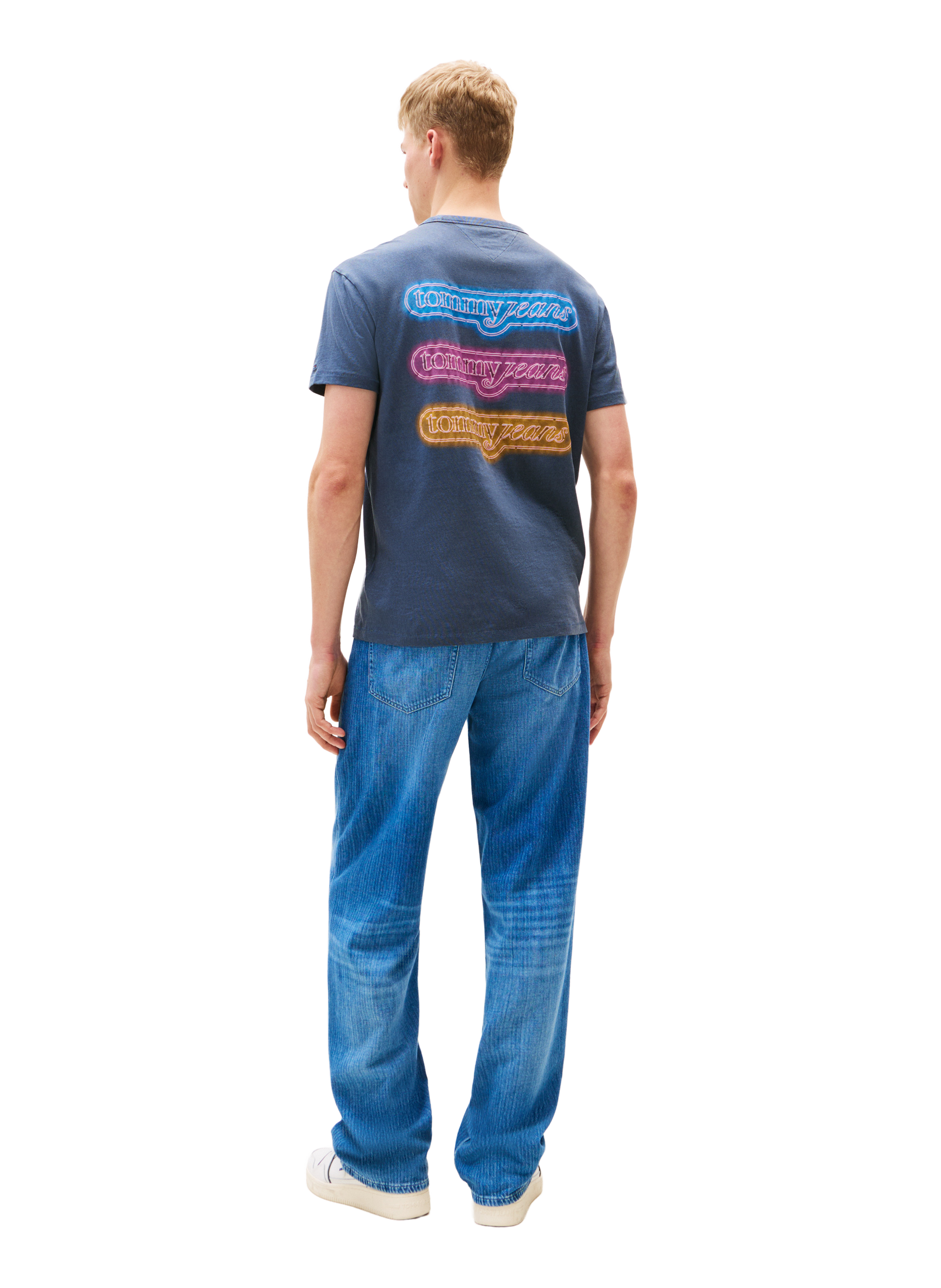 Cotton screen-printed T-shirt TOMMY HILFIGER Blue