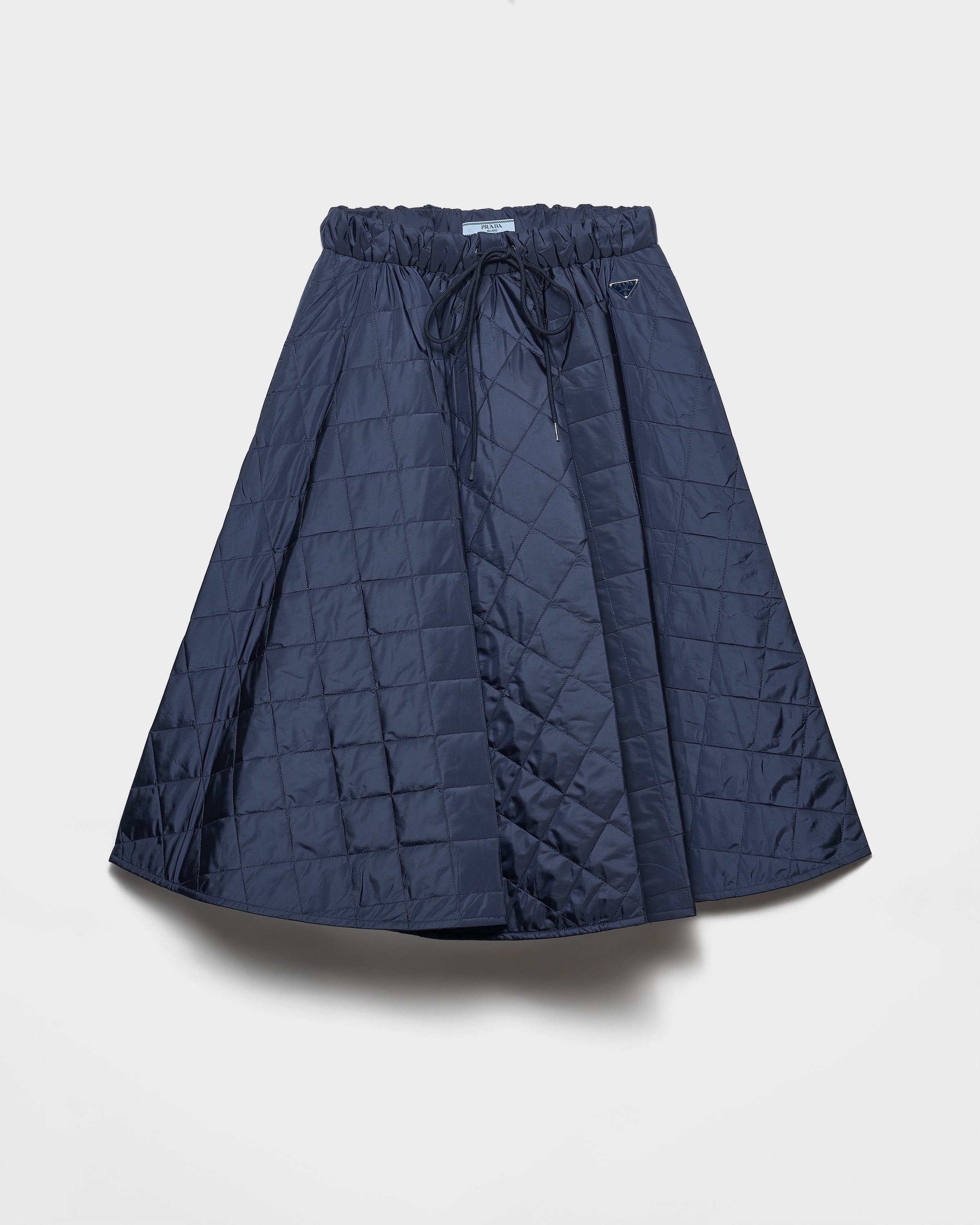 Jupe corolle en re-nylon PRADA Bleu