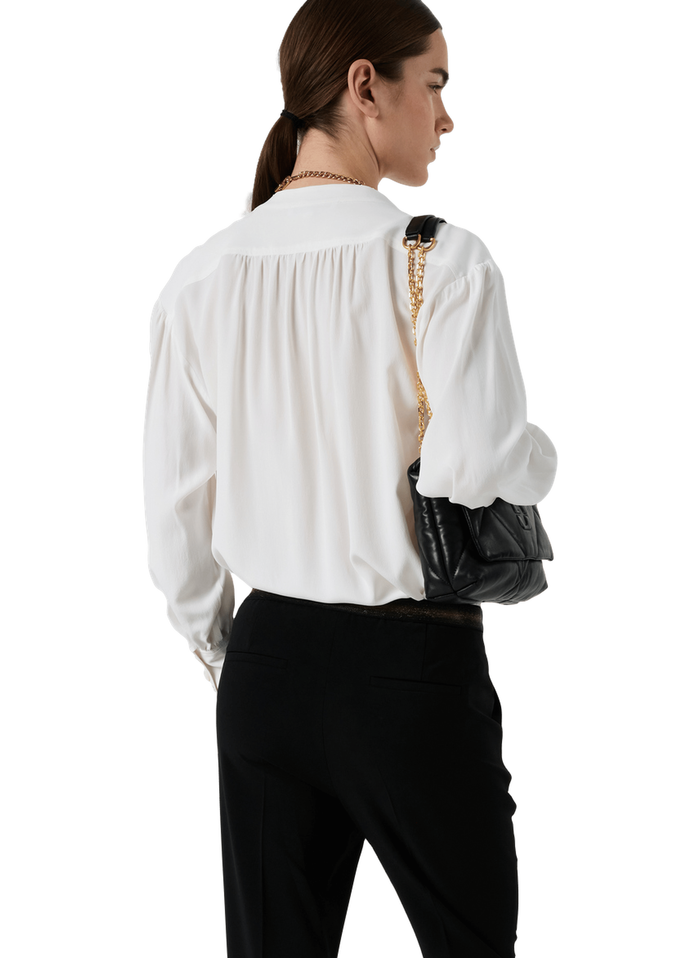 Blouse fluide à col tunisien - cezanne GERARD DAREL Beige