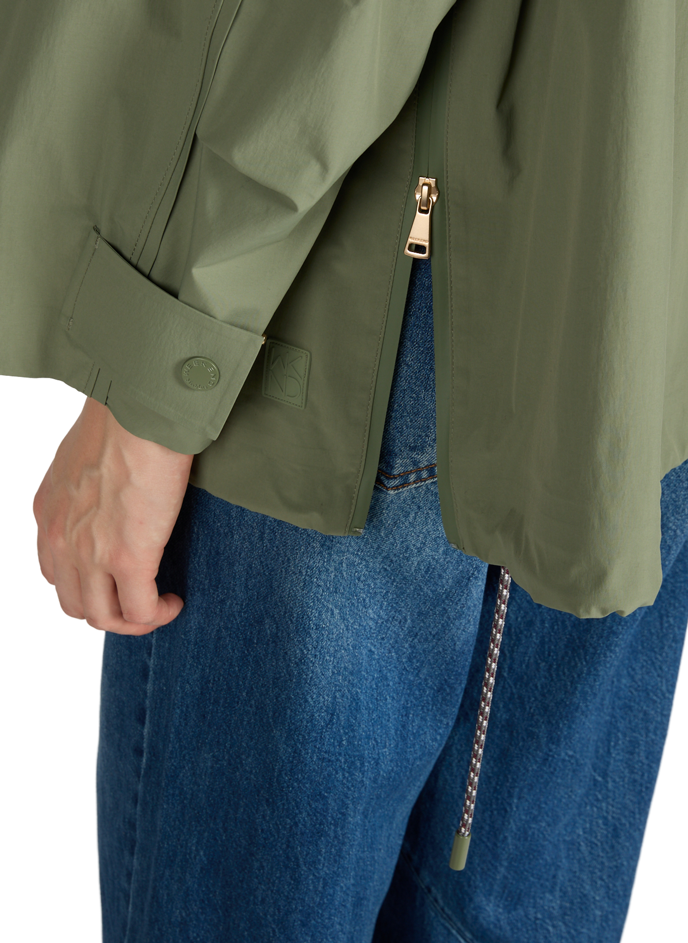 Straight Windbreaker Jacket WEEK END Khaki