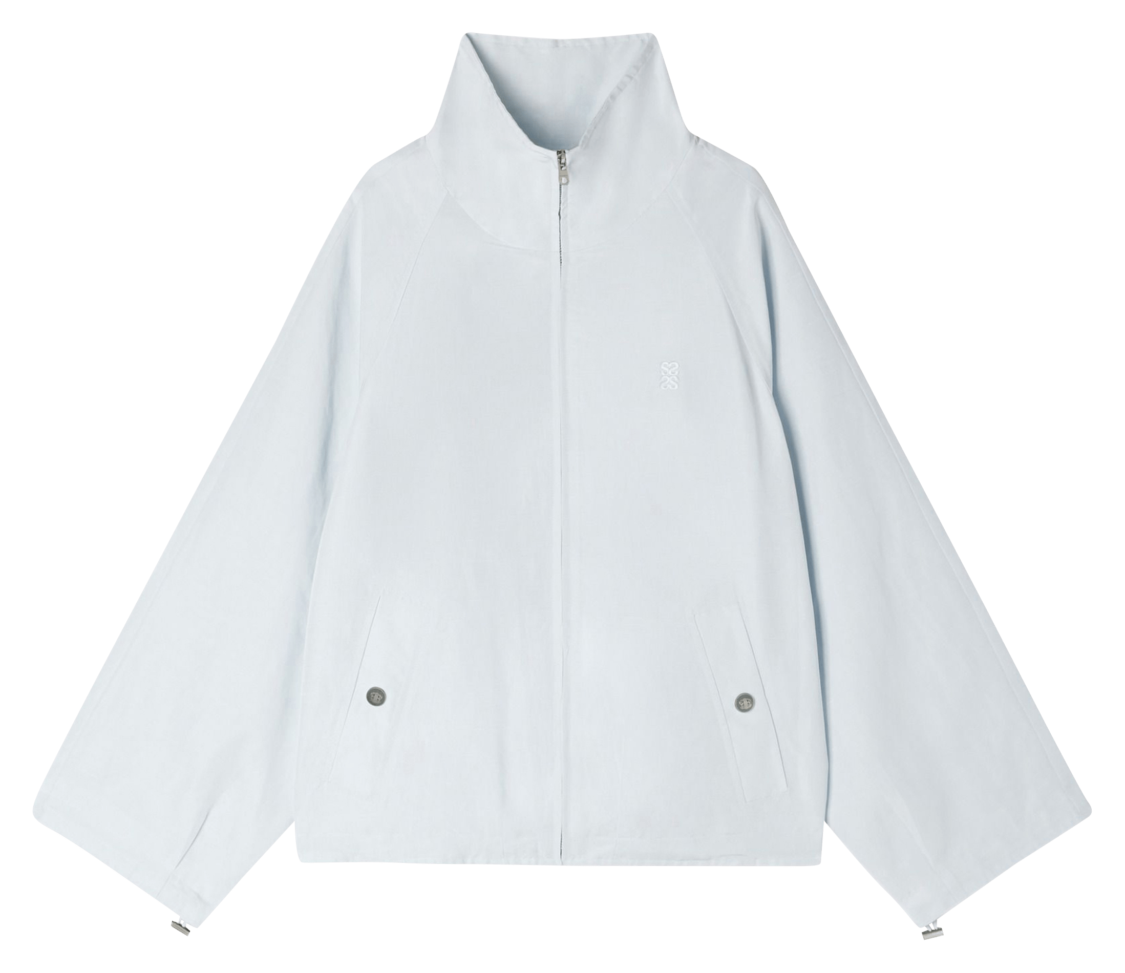 Blouson zippé oversize col montant SANDRO Bleu