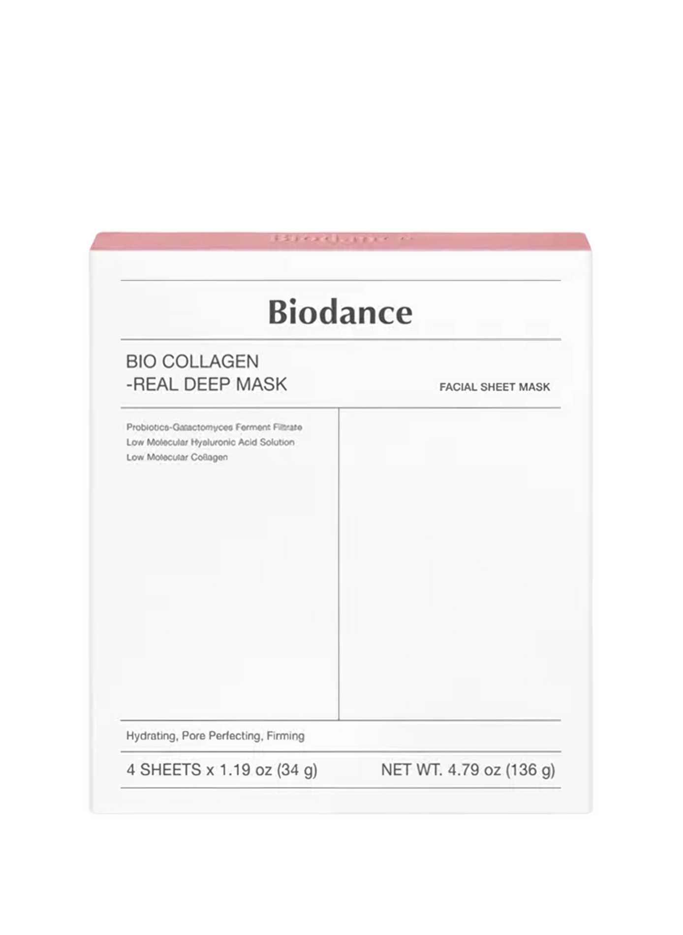 Pack de 4 Masque Profond Véritable Bio Collagène BIODANCE No color