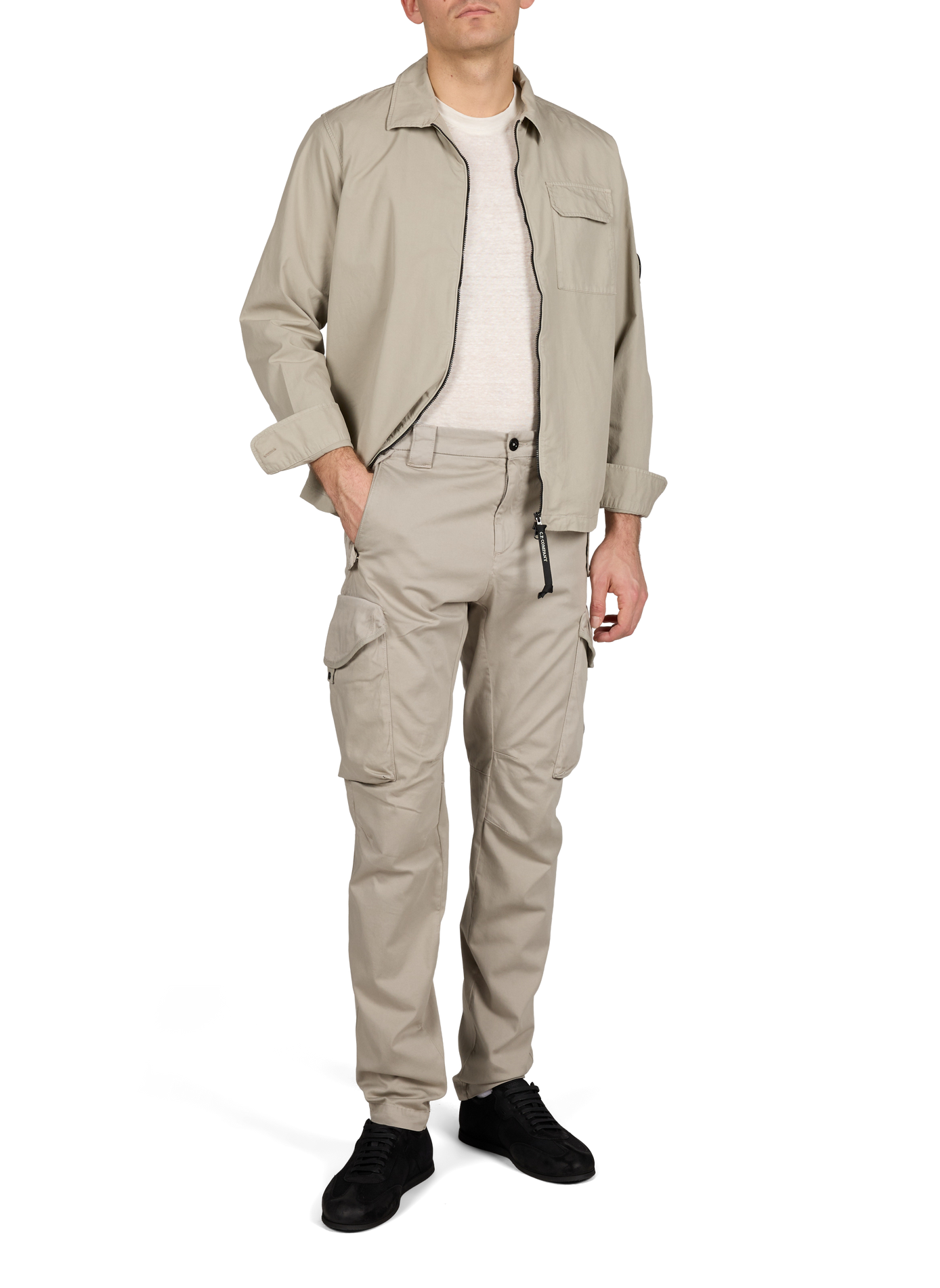 Cotton blend cargo pants CP COMPANY Beige