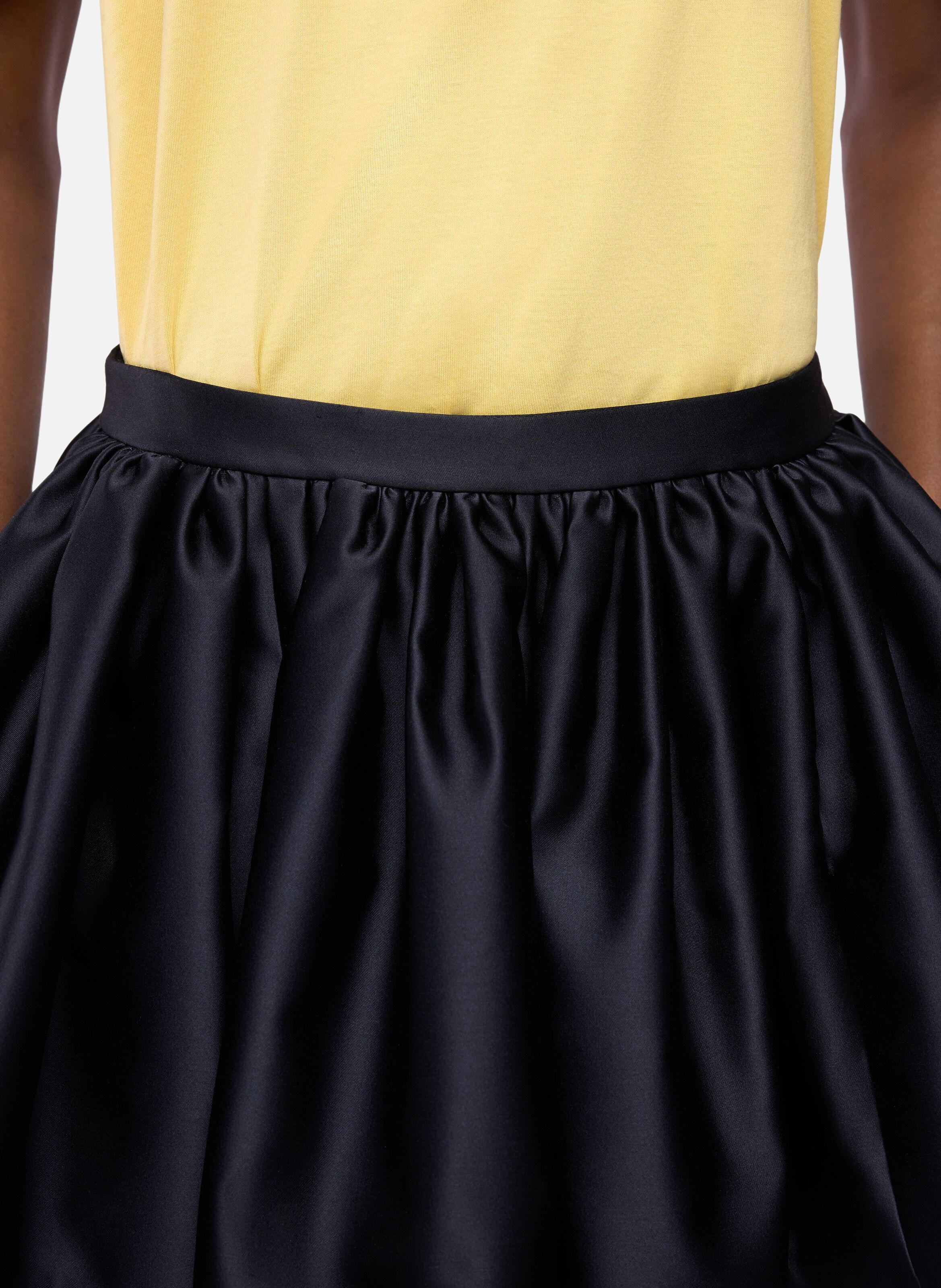 Mini-jupe en satin RABANNE Noir