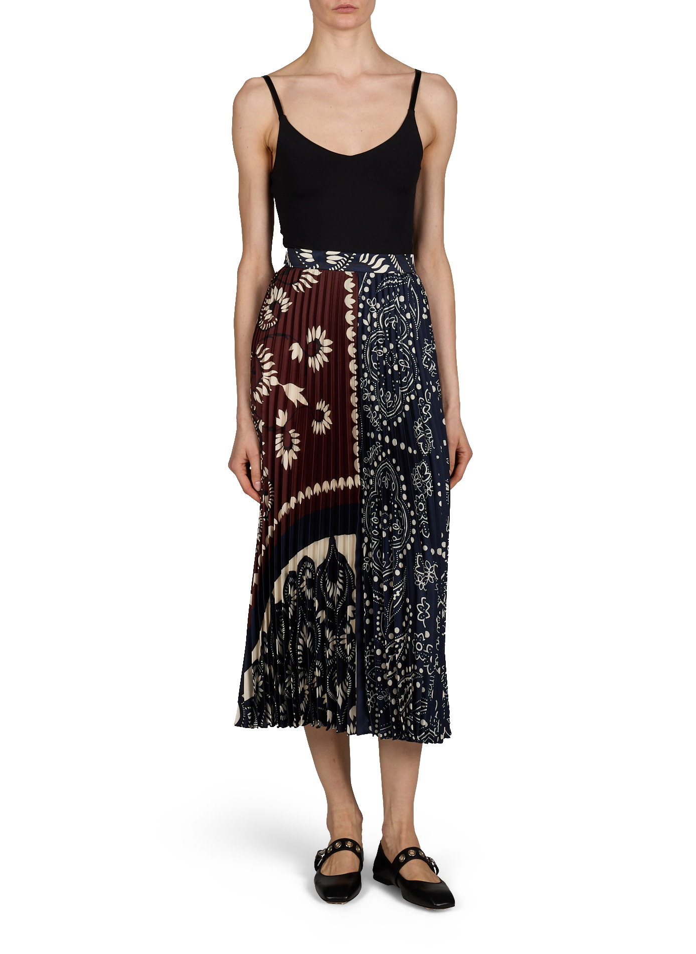 Jupe Milord plissé imprimée MAX MARA WEEK END Multicolore