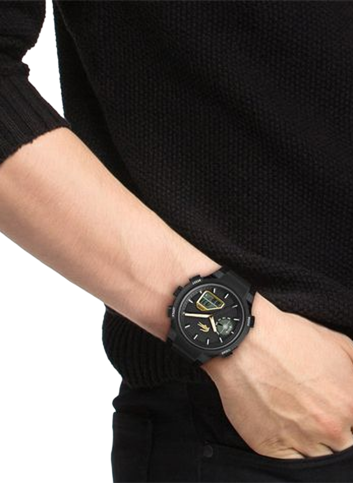 Montre quartz LC33 en silicone LACOSTE MONTRES Noir