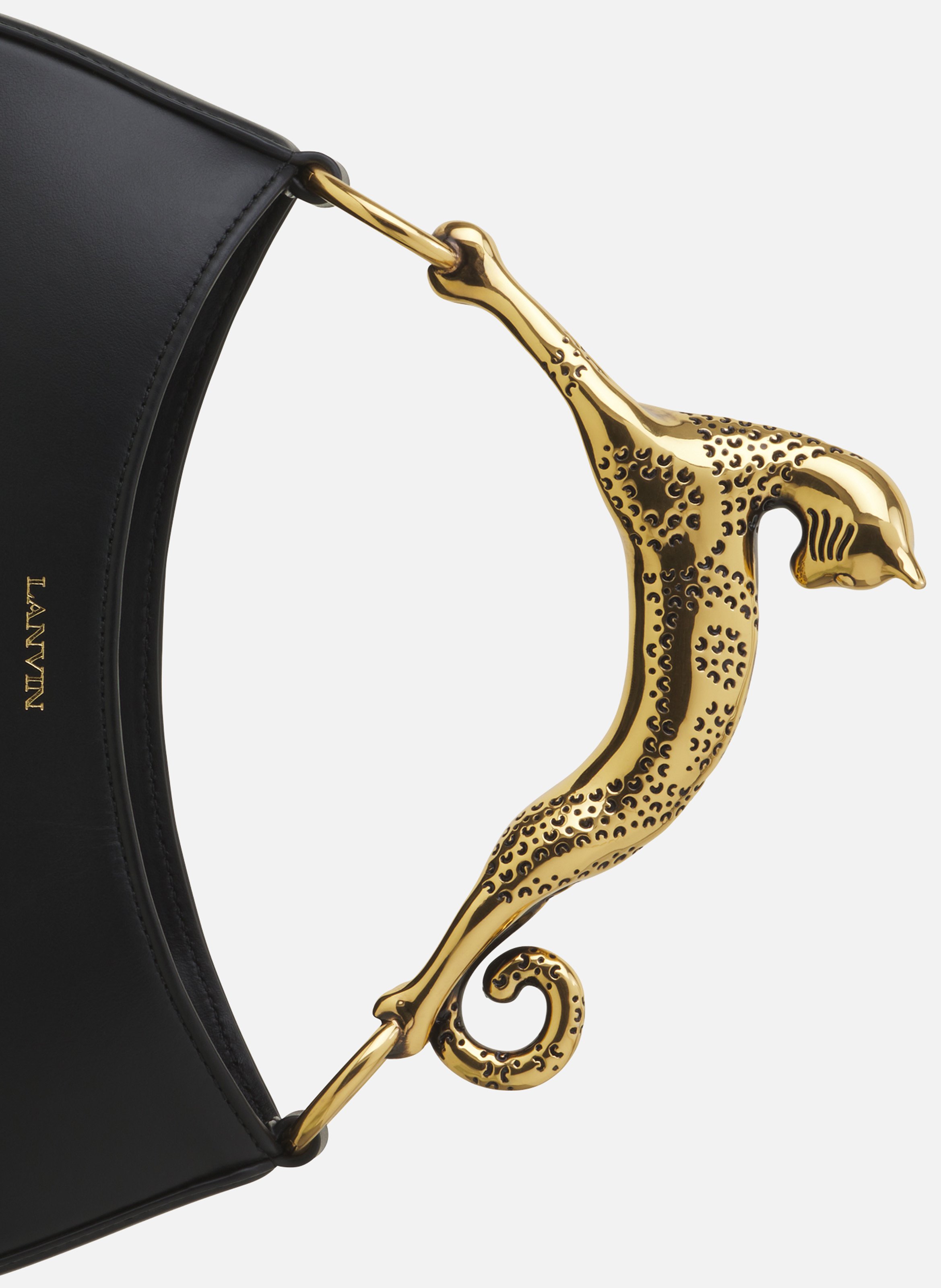 Sac hobo cat en cuir LANVIN Noir