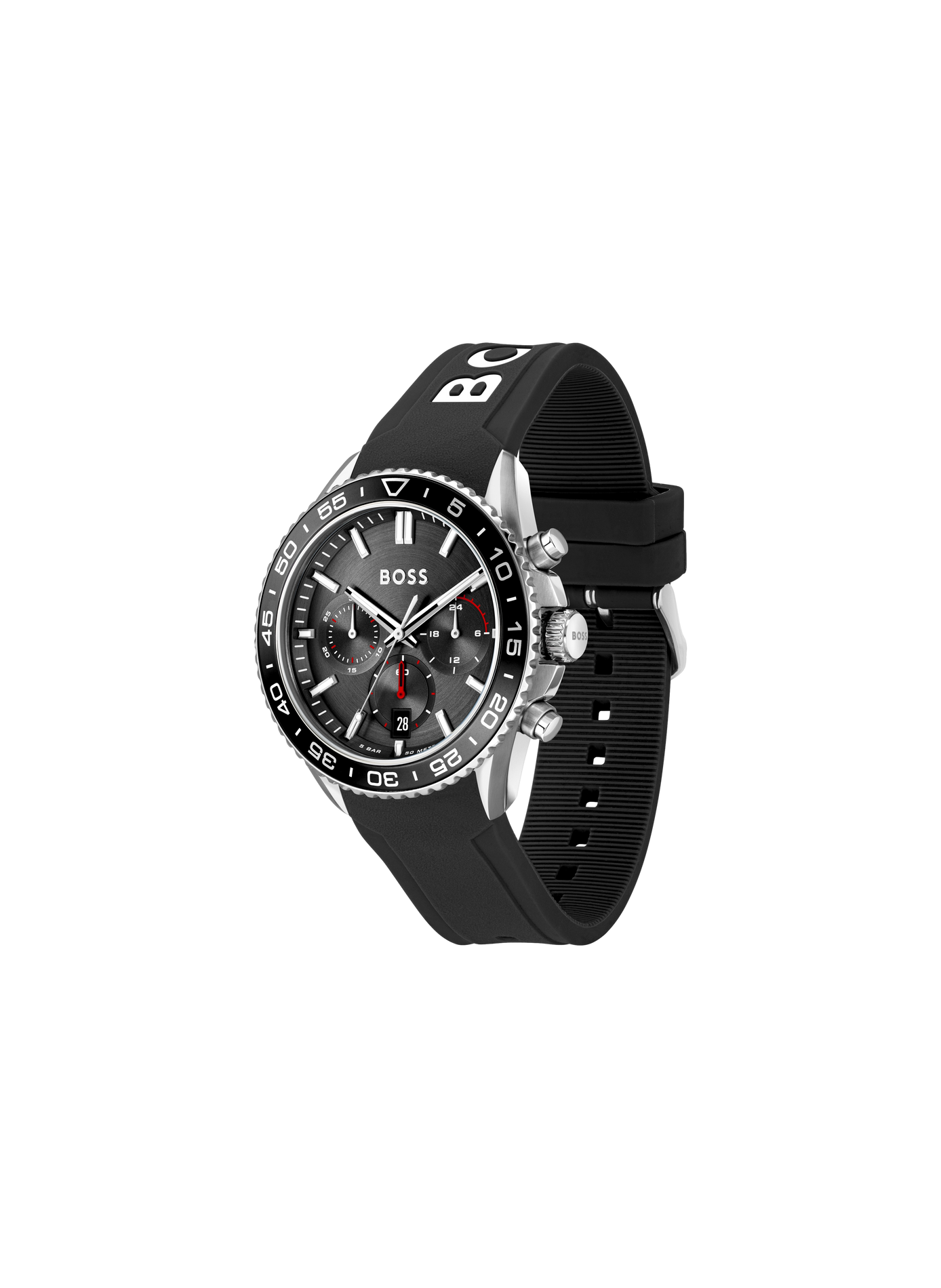Montre quartz Runner en acier inoxydable BOSS MONTRES Noir