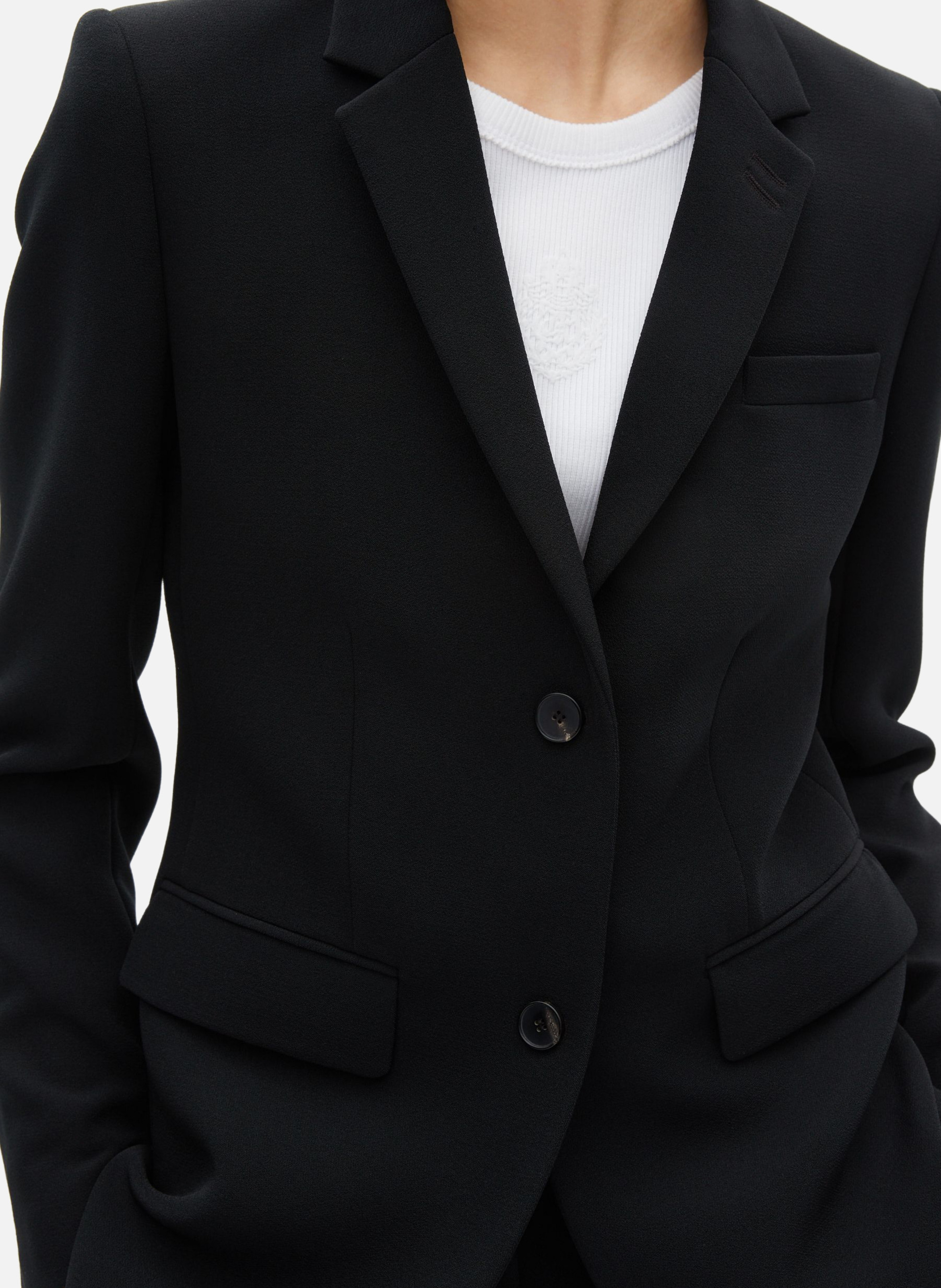 Veste de costume en crêpe coupe structurée THE KOOPLES Noir