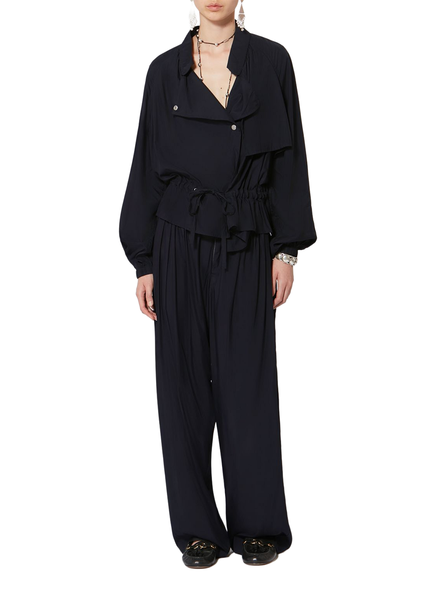 Kreuzblazer Gwenola aus technischem Stoff. ISABEL MARANT Schwarz