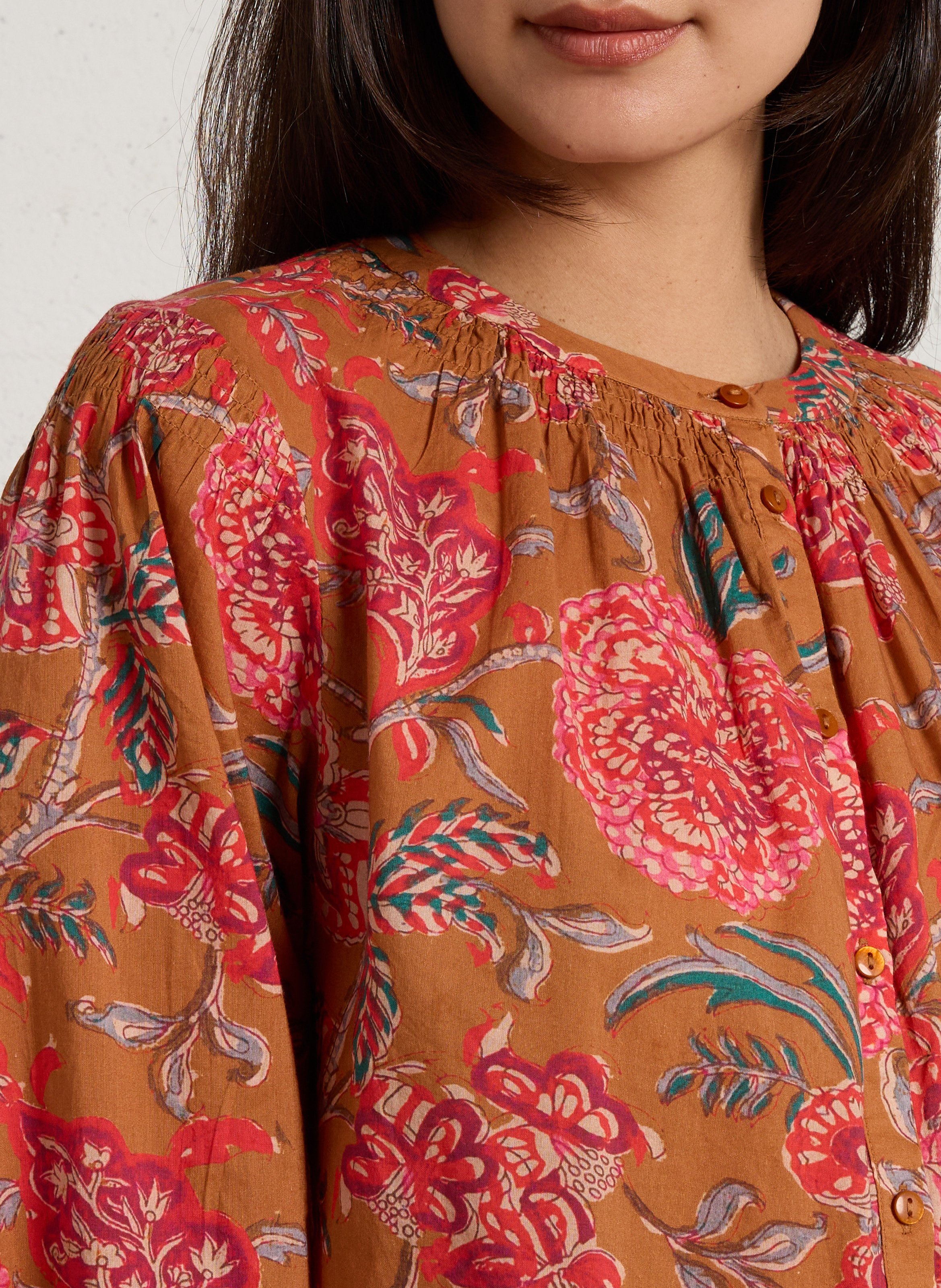 Chemise ample en coton djazz MAISON 123 Orange
