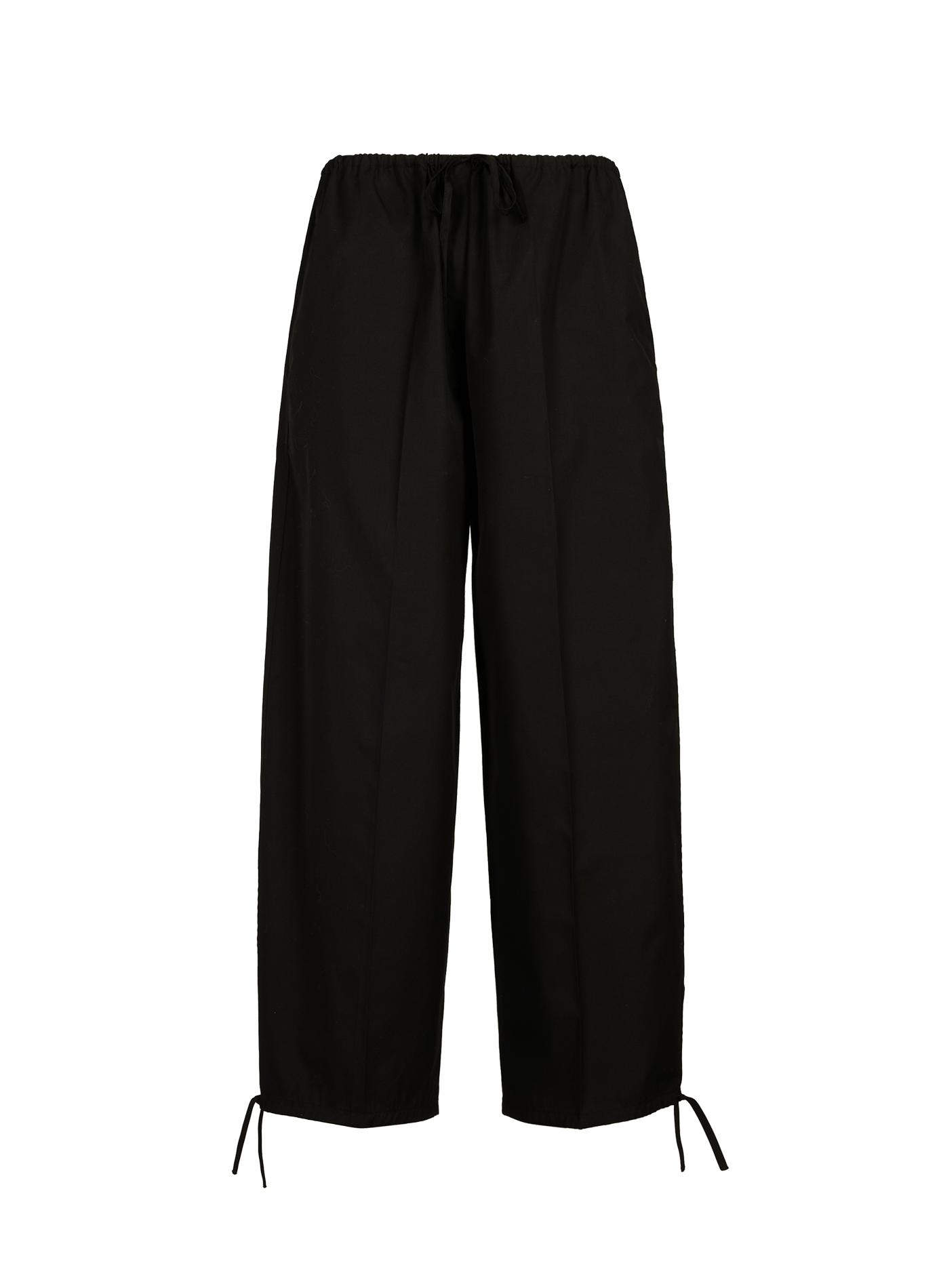 Wide-leg cotton trousers TOTEME Black