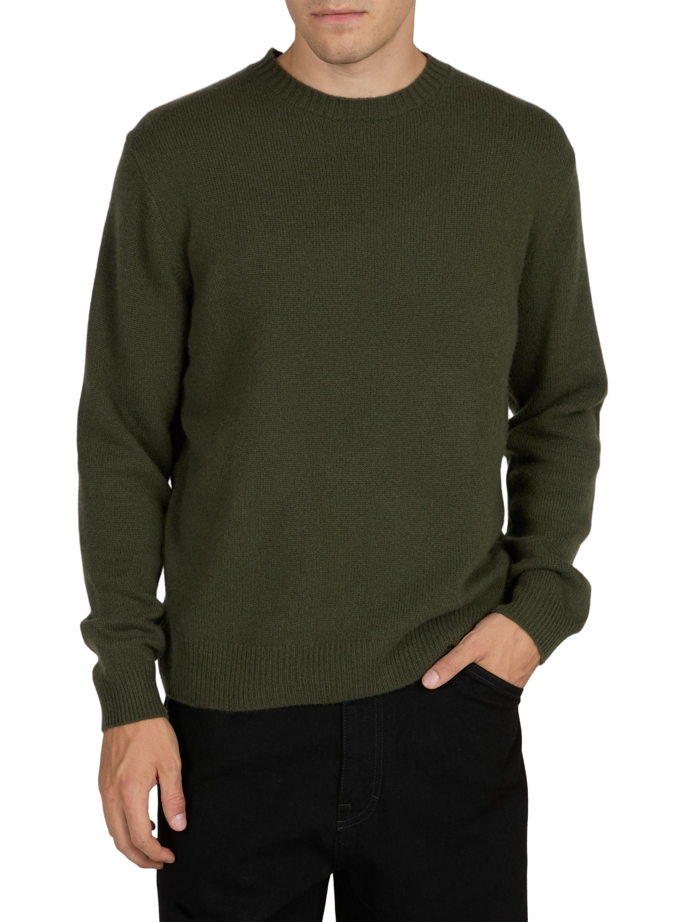 Rundhalsausschnitt-Pullover aus Kaschmir CLOSED Khaki