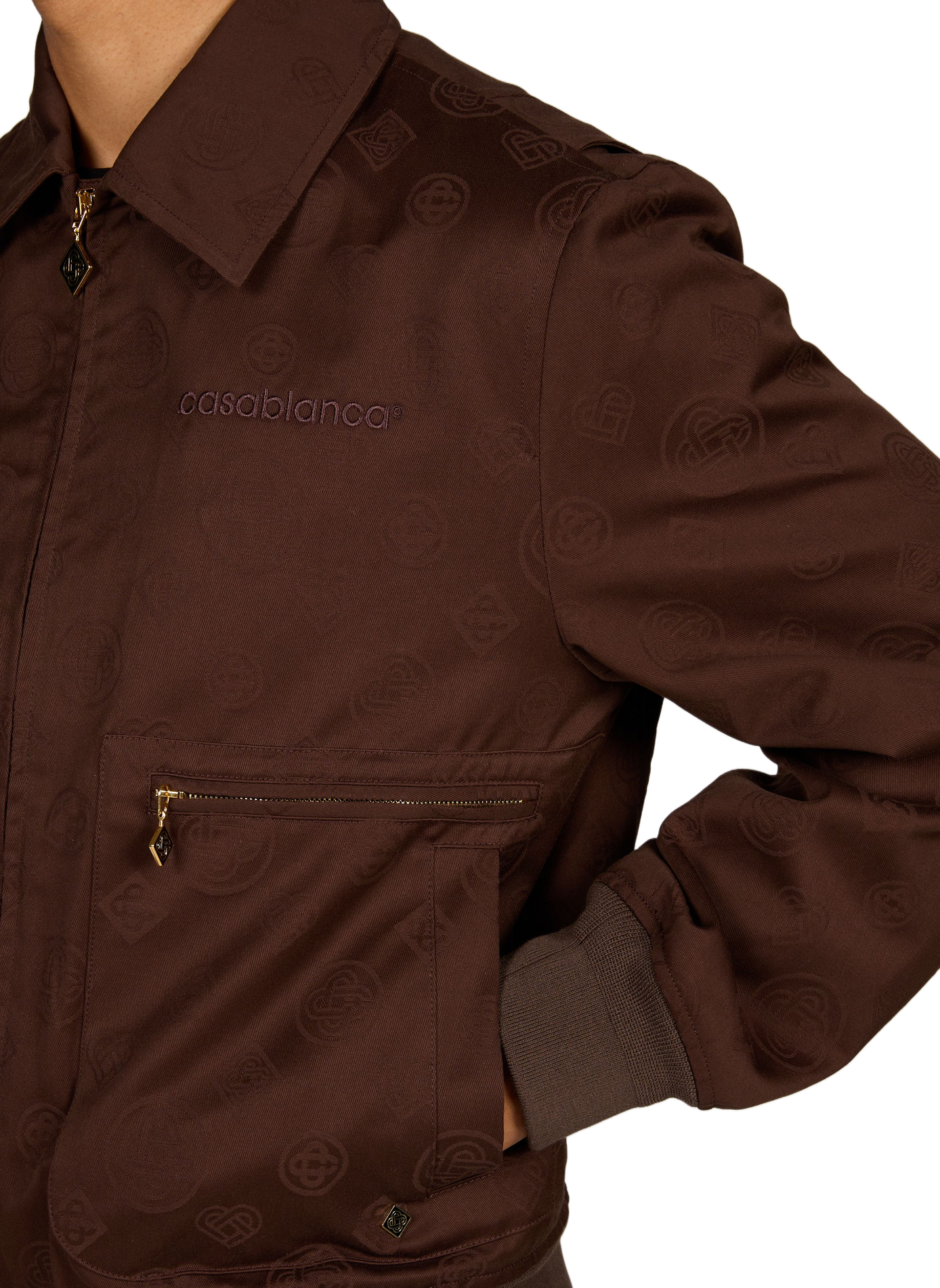 Blouson sérigraphié en coton CASABLANCA PARIS Marron
